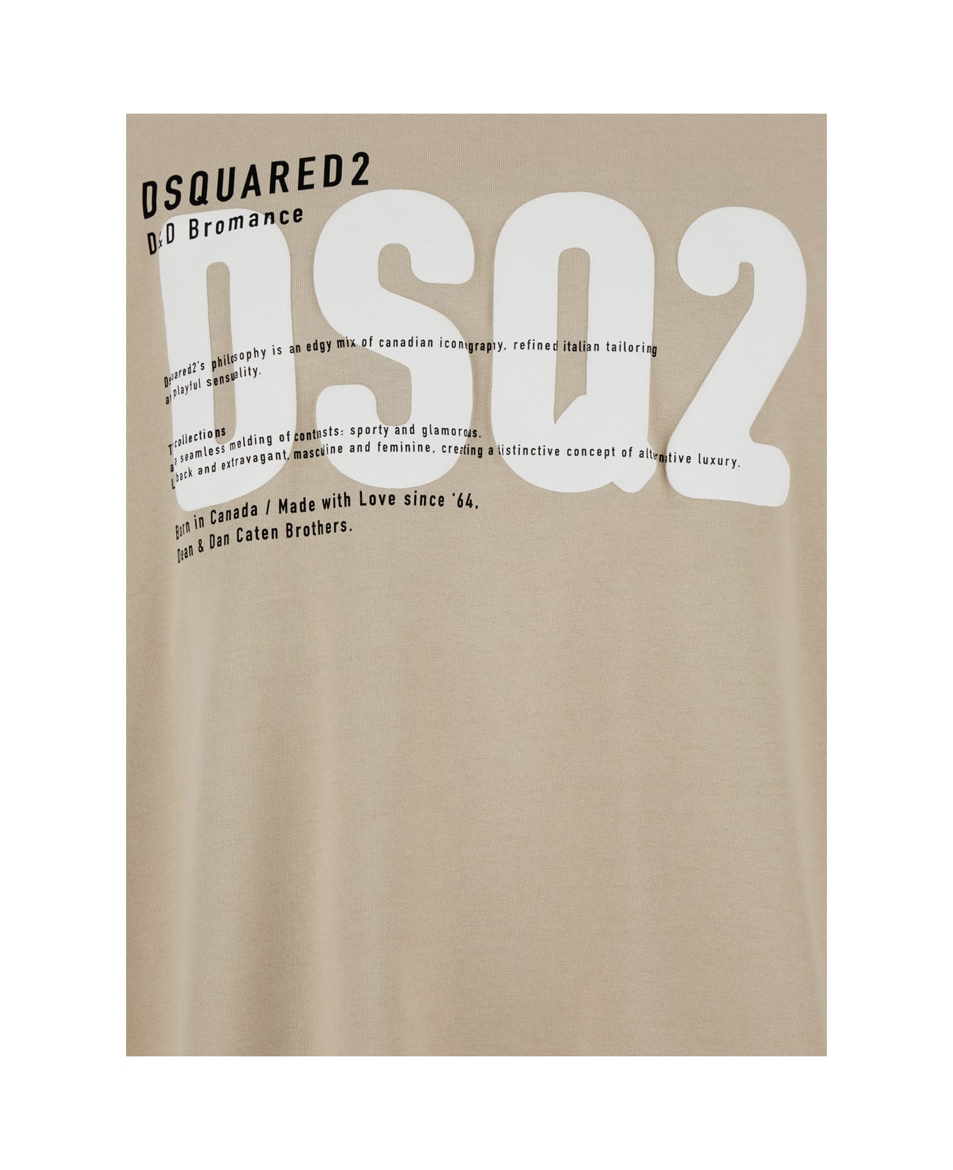 Dsquared2 Maxi Logo Print T-shirt - Beige