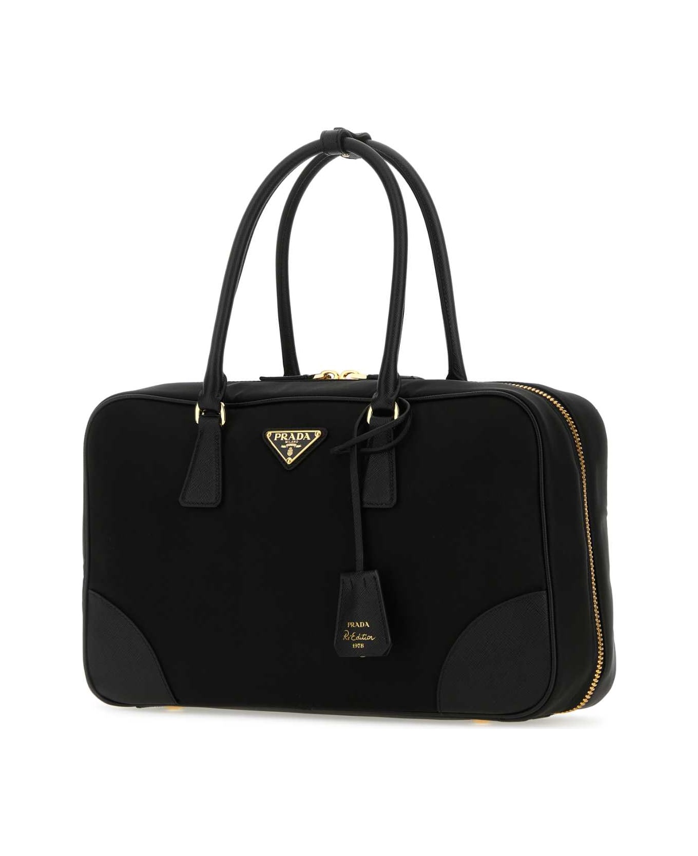 Prada Black Nylon And Leather Re-edition 1978 Handbag - NERO