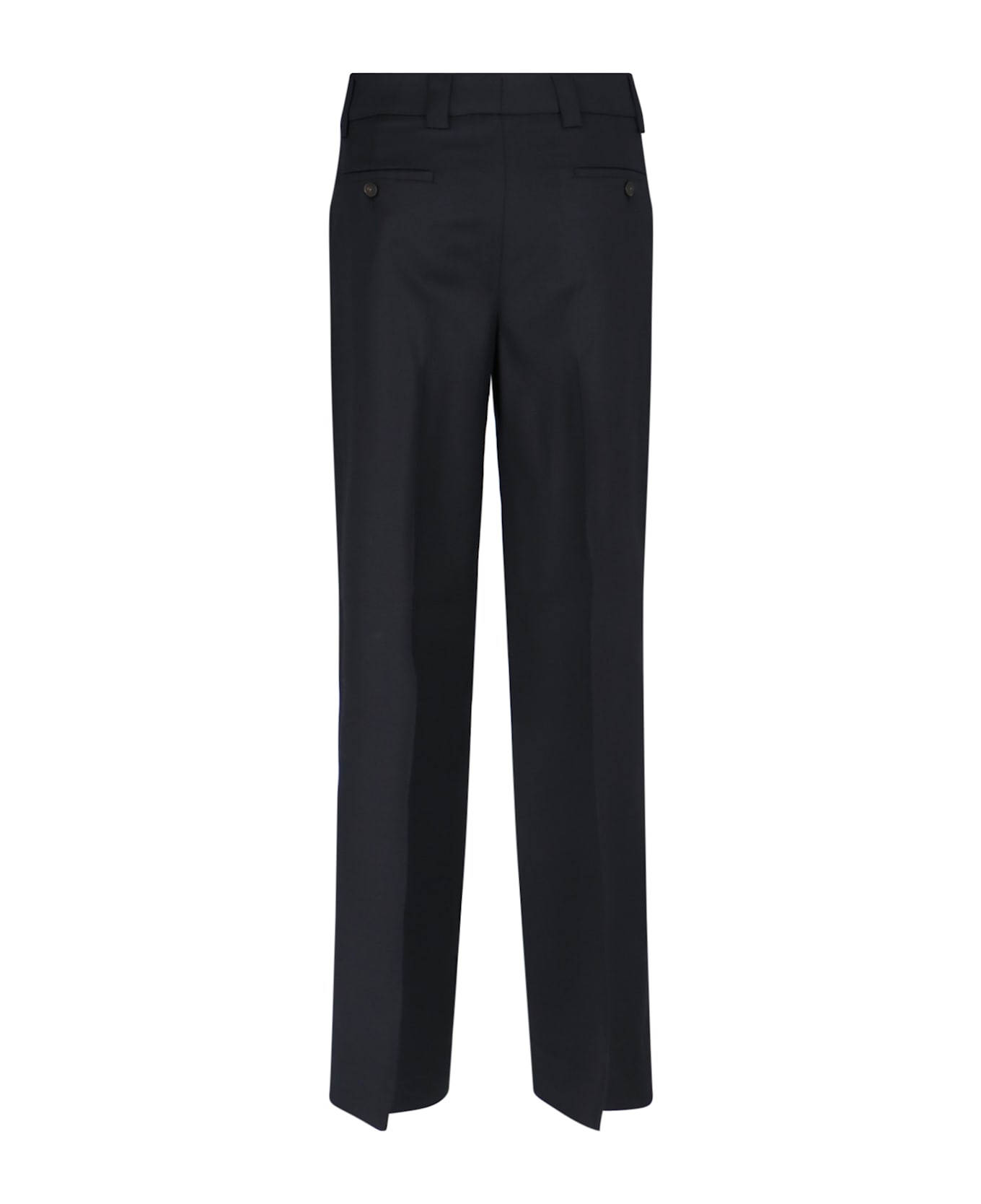 Incotex Straight Wool Pants - Black  