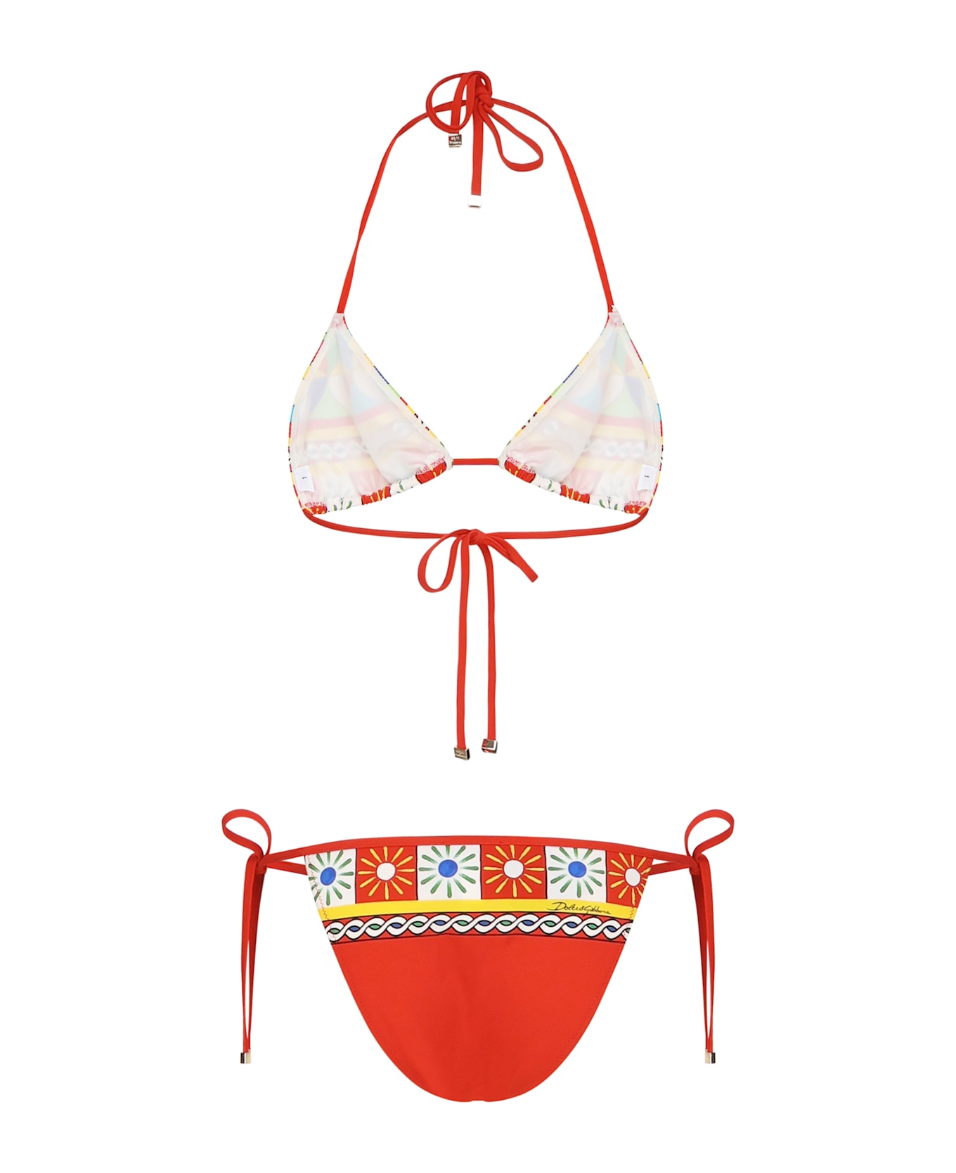 Dolce 
Gabbana Printed Triangle Bikini - MultiColour