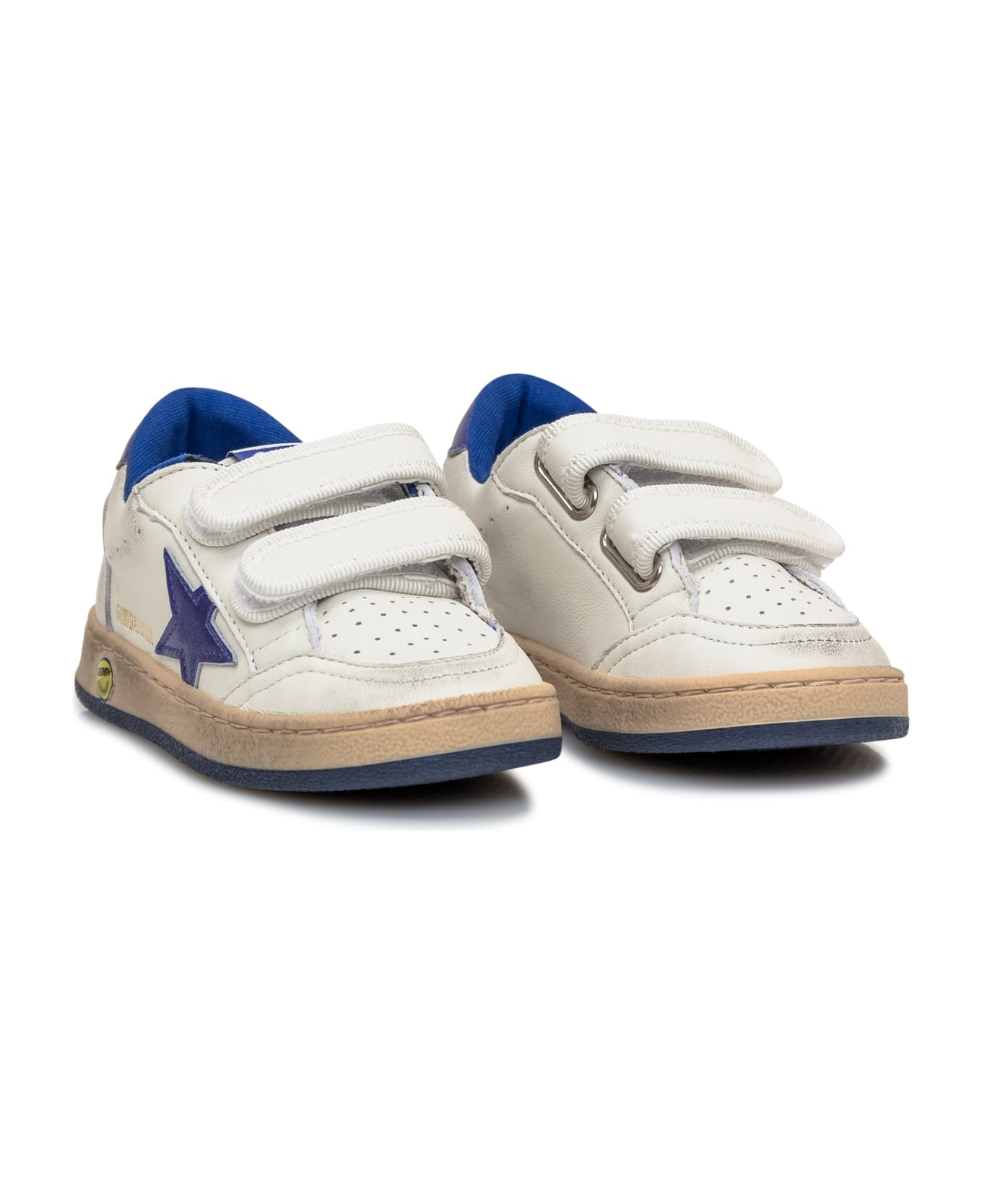 Golden Goose Ballstar Nappa Upper Shoe - WHITE/BLUE