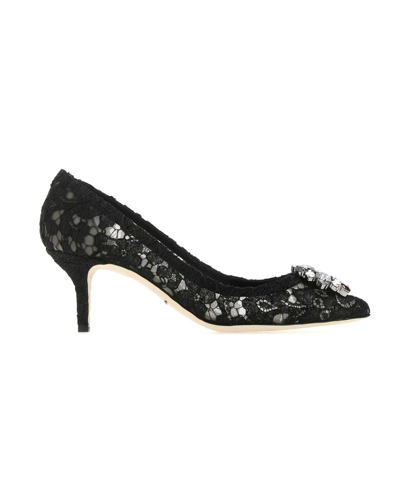 Dolce & Gabbana Black Lace Pumps - NERO