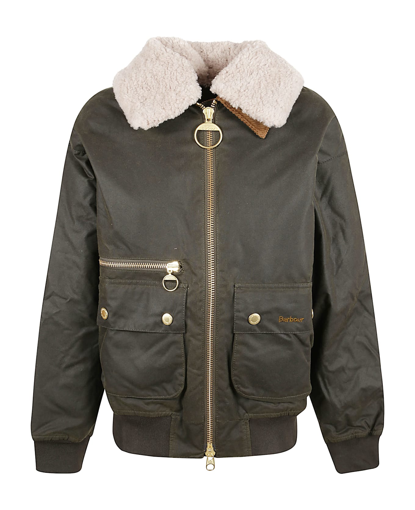 Barbour "maxine" Bomber Jacket - ARCHIVE OLIVE