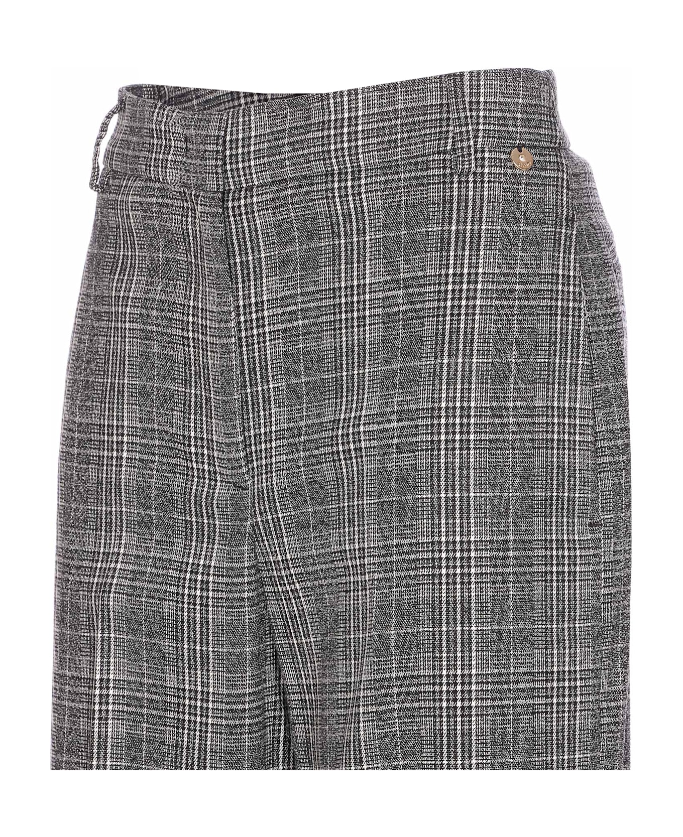 Liu-Jo Check Pants - Grey