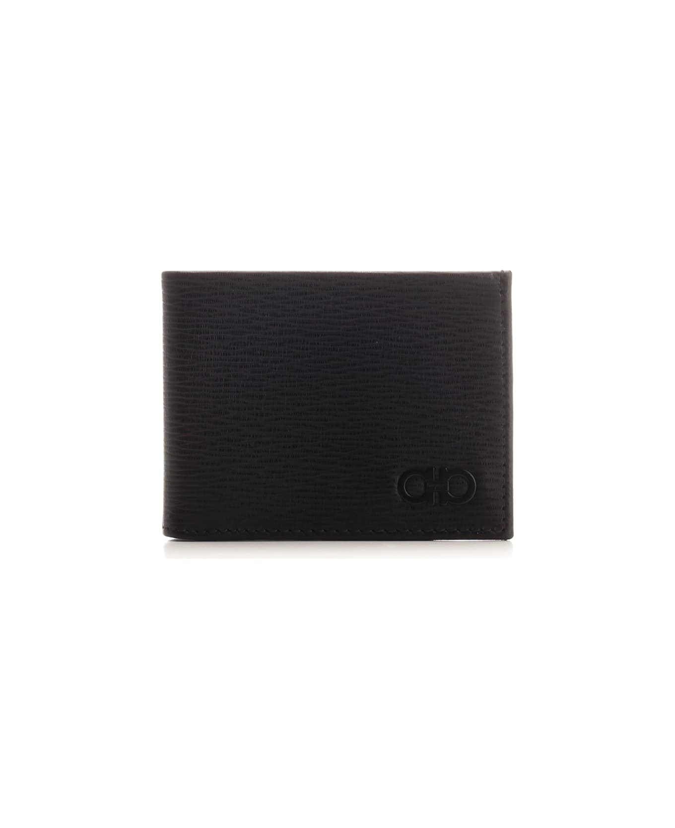 Ferragamo Black Leather Wallet - BLACK
