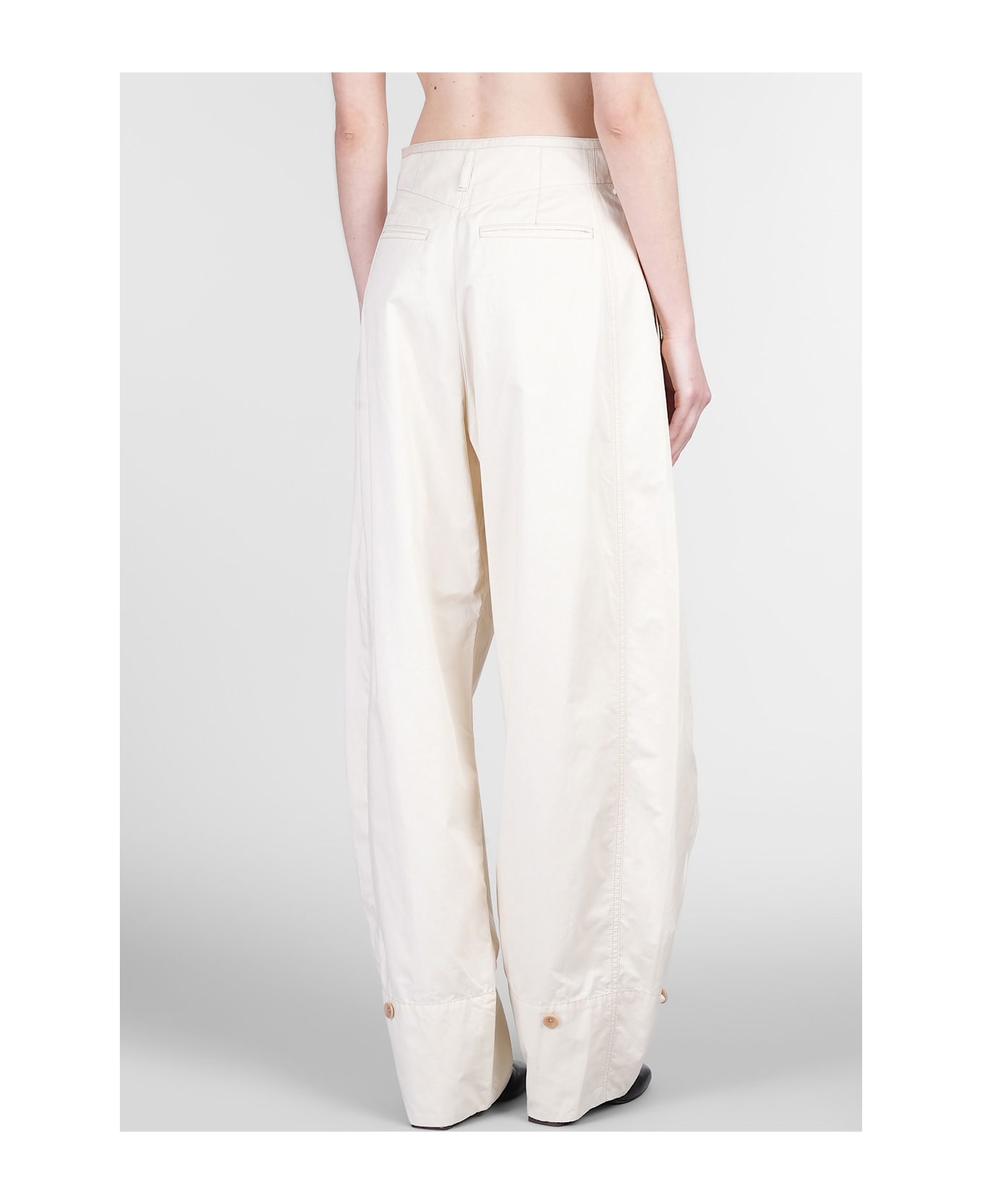 Lemaire Pants In Beige Cotton - beige