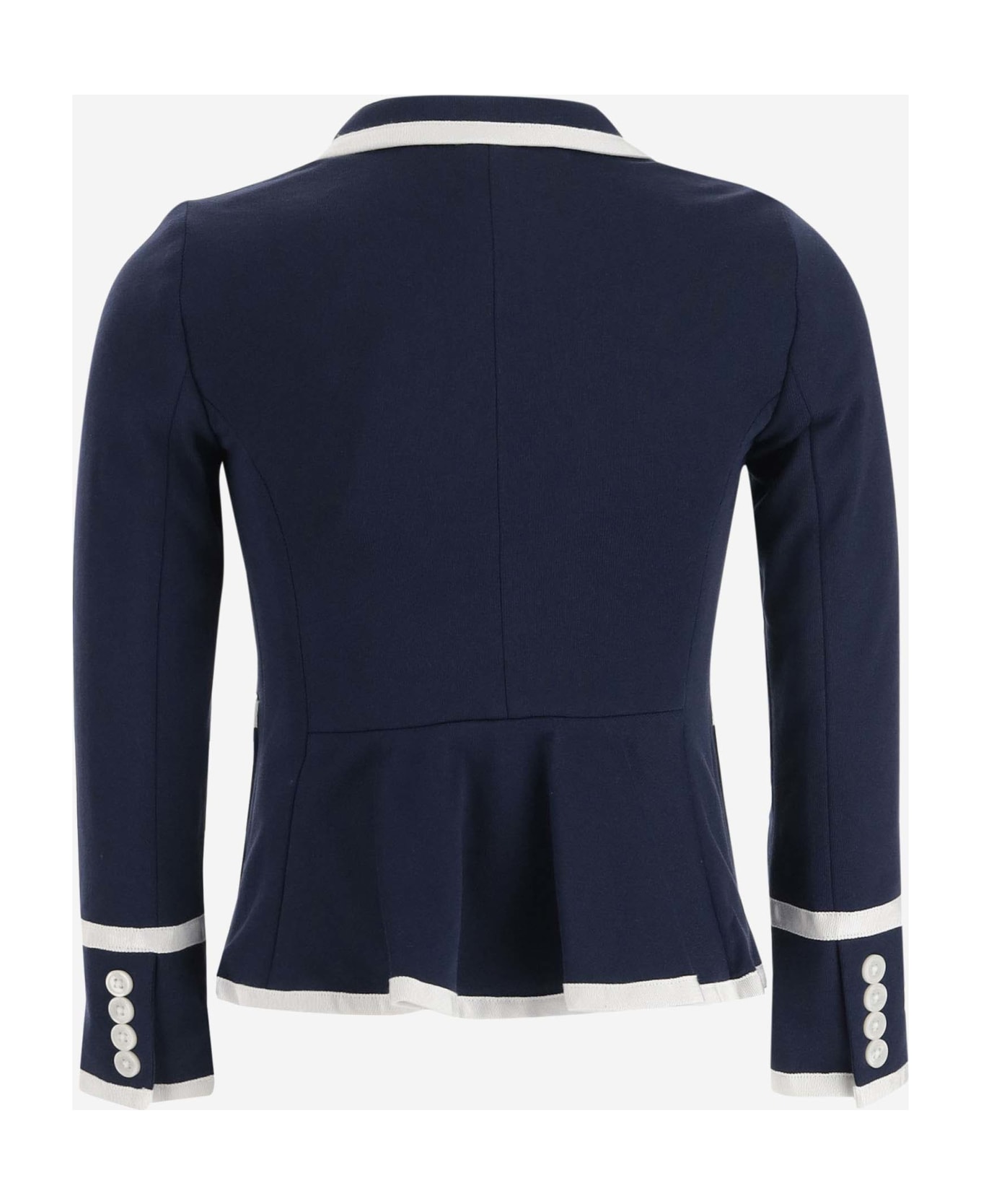 Polo Ralph Lauren Single-breasted Cotton Jacket With Logo - Blue