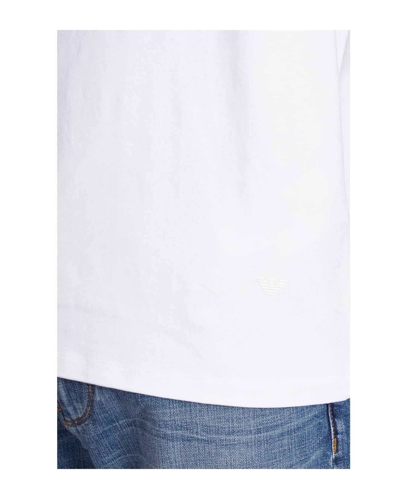Emporio Armani T-shirt In White Viscose - white