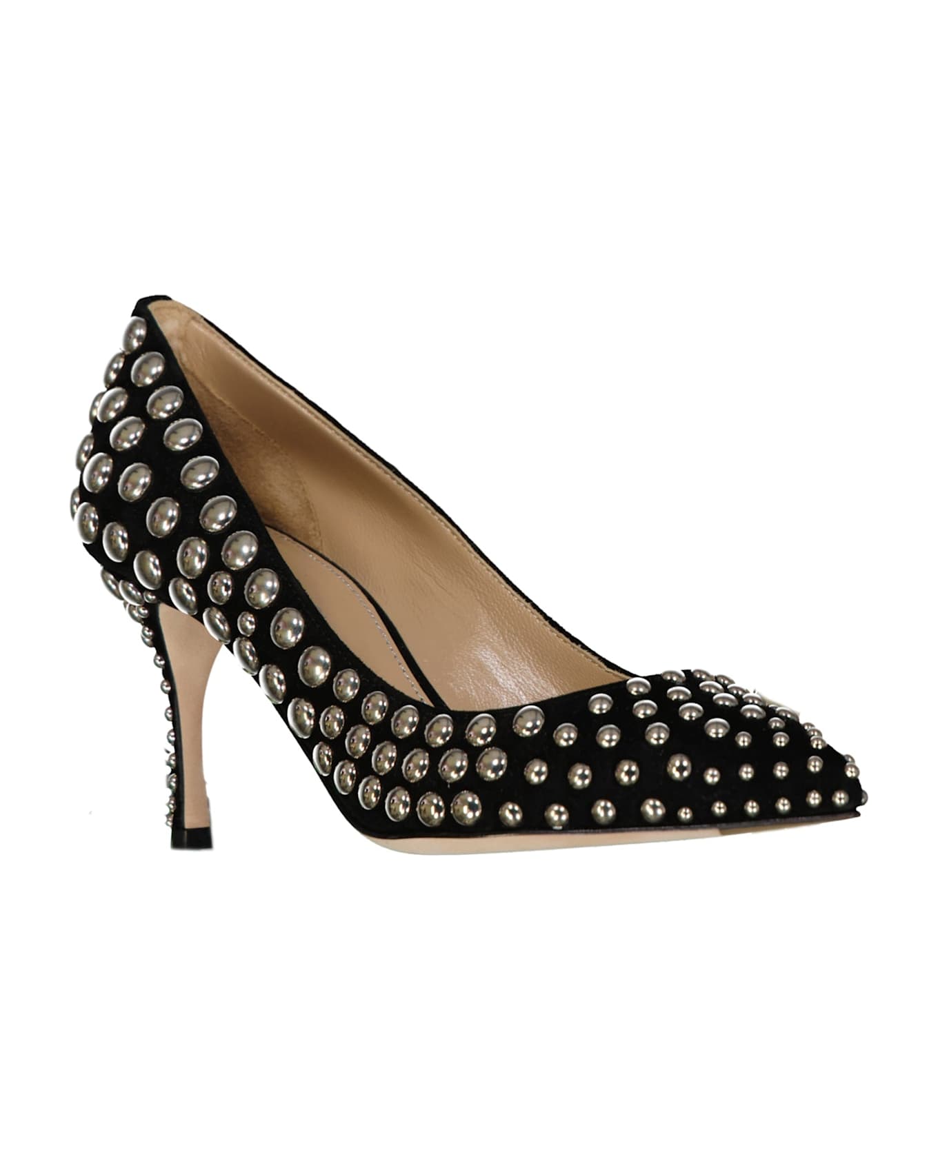 Sergio Rossi Godiva 075 Studs Leather Pumps - Black