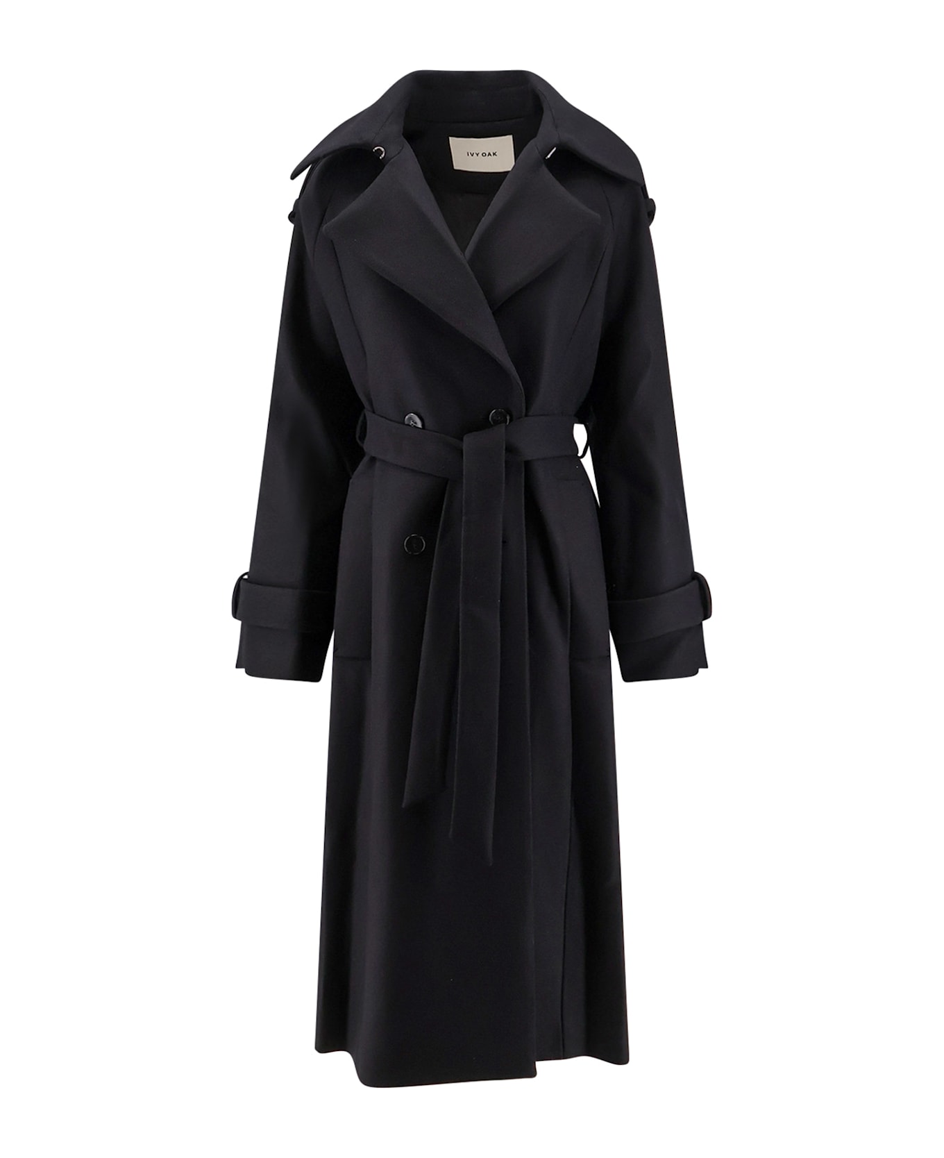 Ivy Oak Caroline Oversize Responsible Virgin Wool Blend Coat - Black