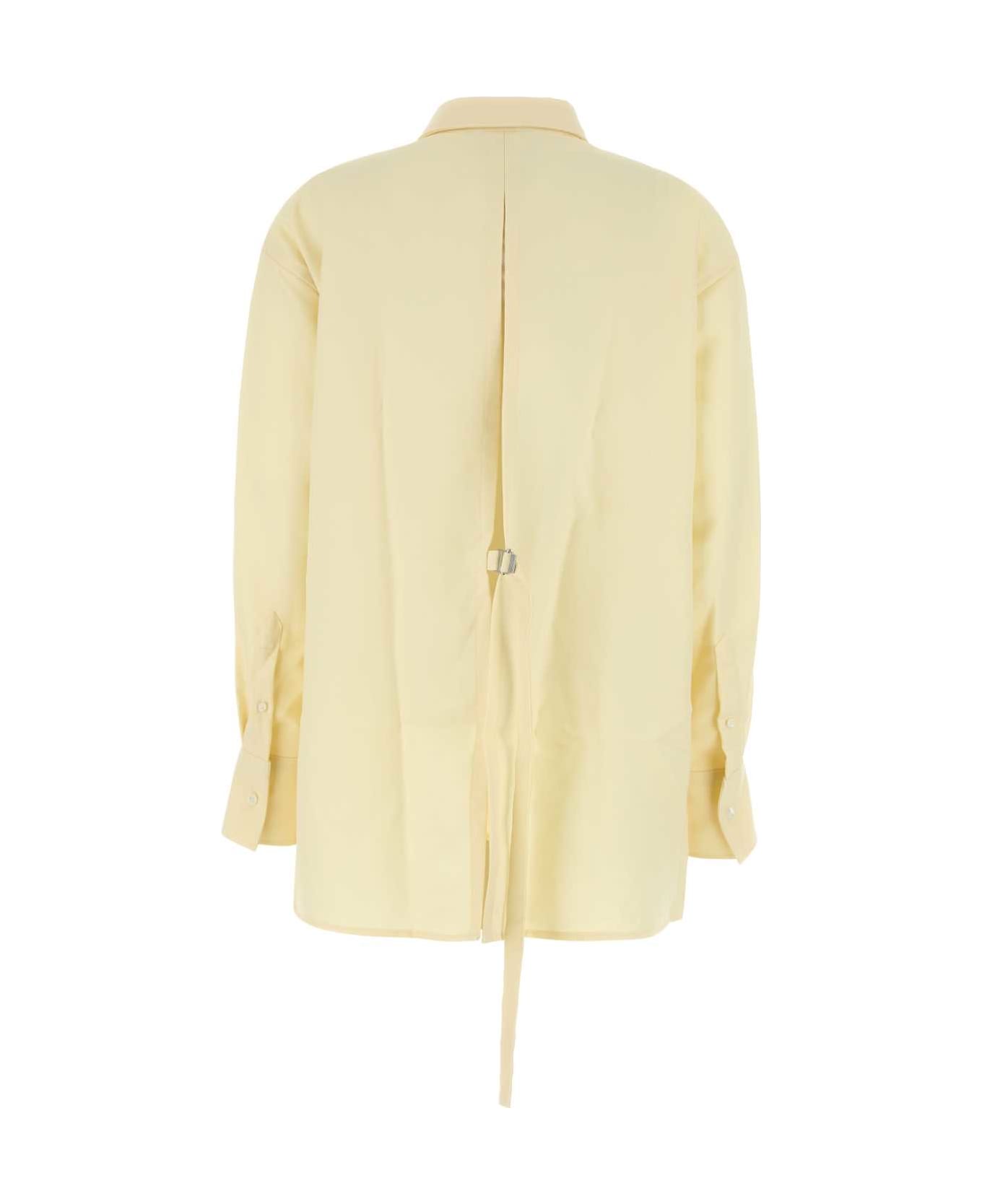 Ami Alexandre Mattiussi Pastel Yellow Wool Oversize Shirt - BEURRE