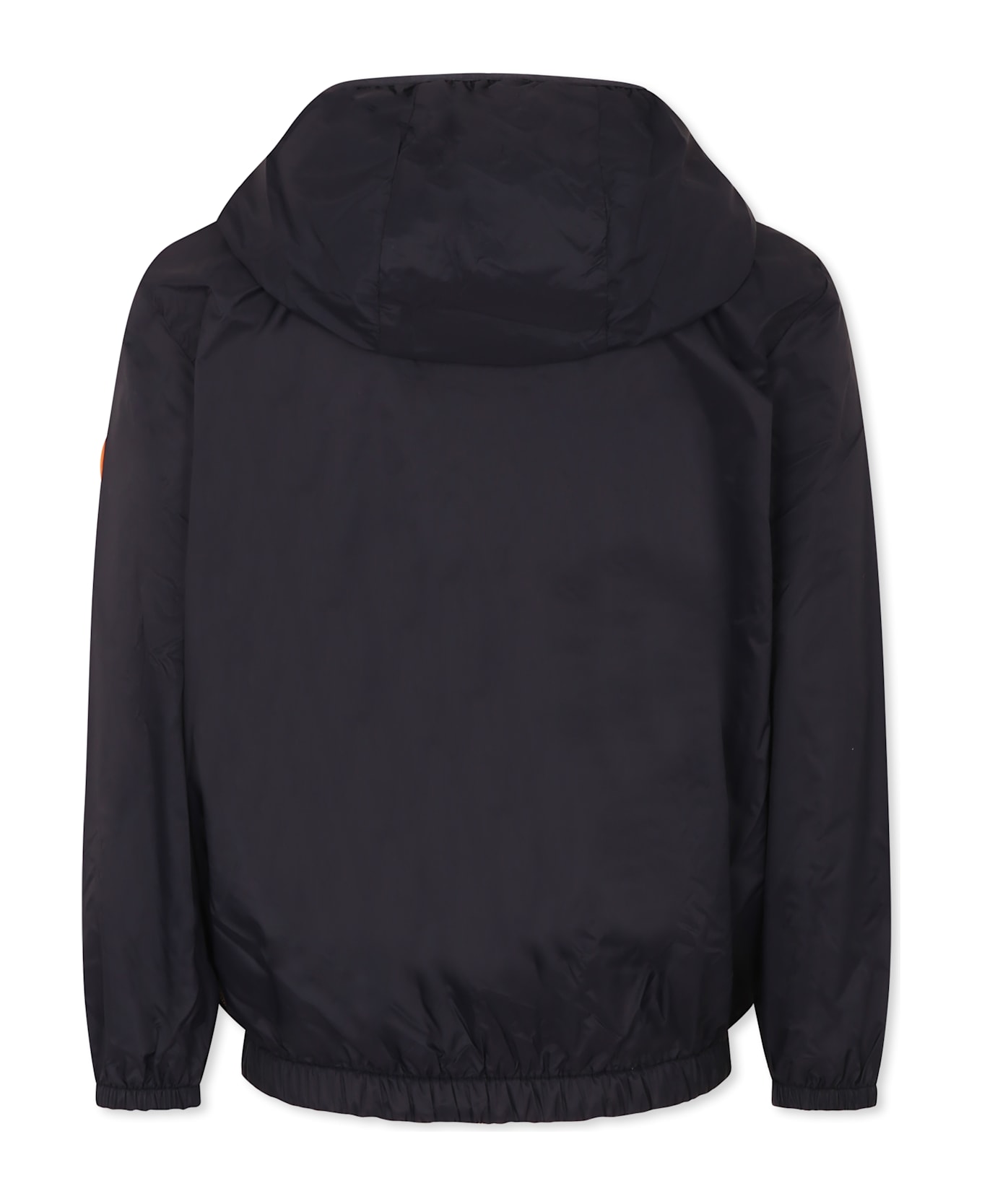 Save the Duck Blue Windbreaker Jacket For Kids With Logo - Blue