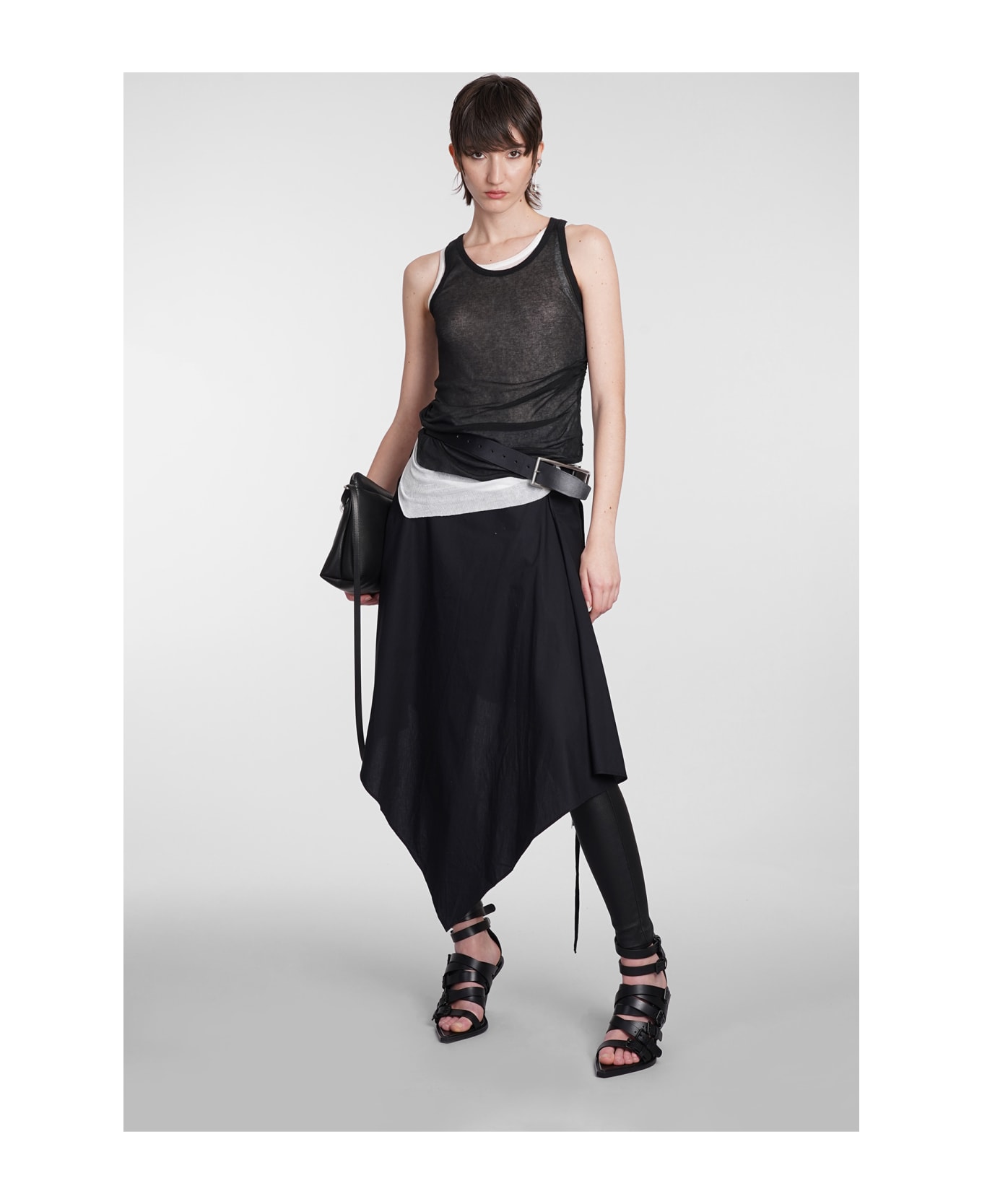 Ann Demeulemeester Topwear In Black Cotton - BLACK ワンピース＆ドレス