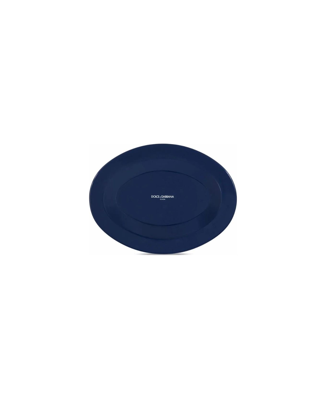 Dolce & Gabbana Oval Tray Mediterranean Blue - Blu