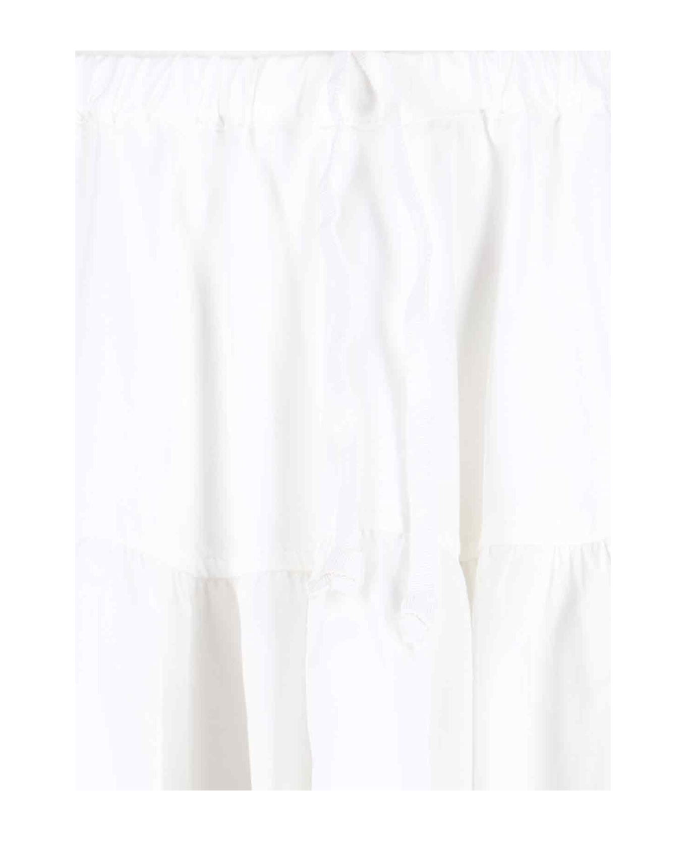 Patou Flared Midi Skirt - White