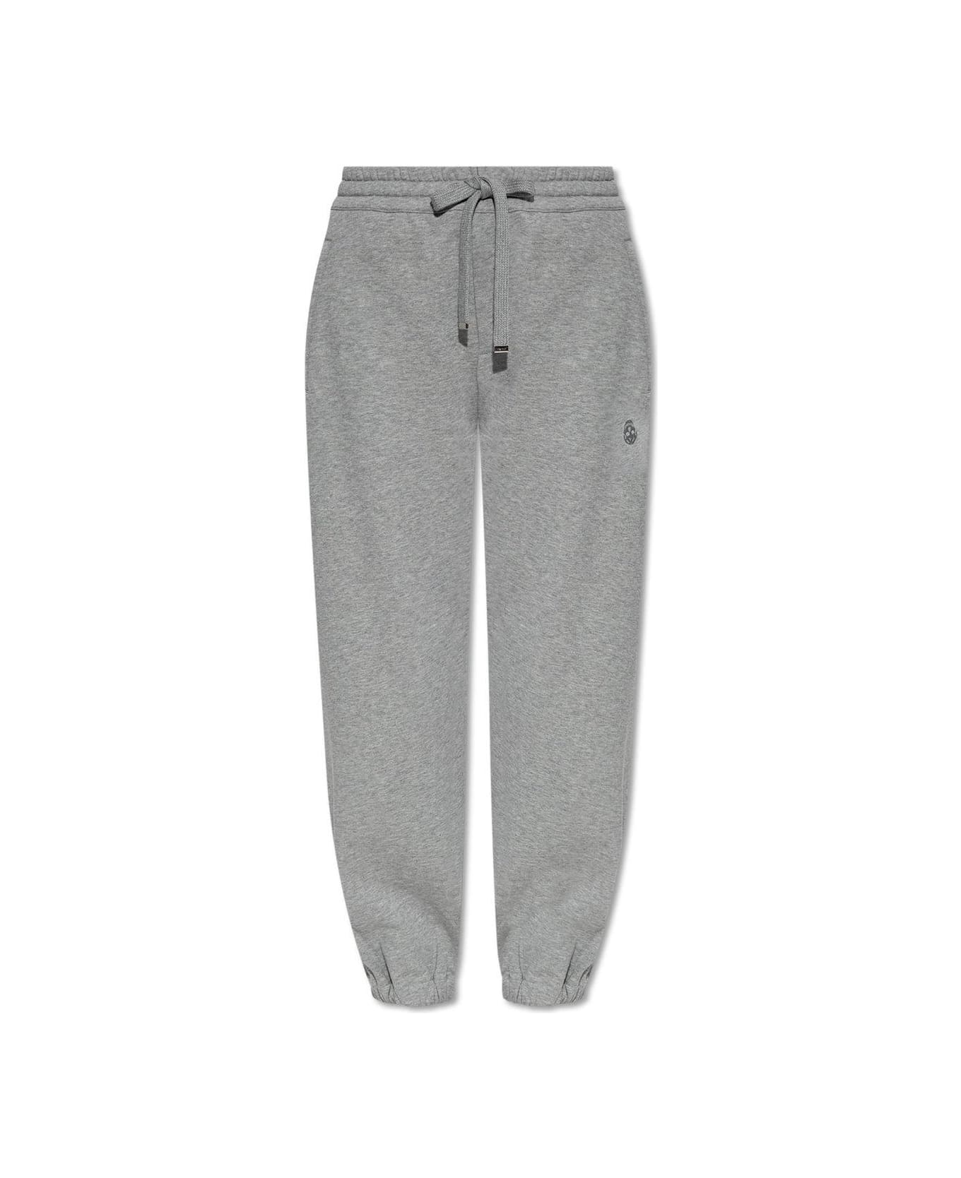Alexander McQueen Skull Embroidered Tapered Sweatpants - Grey