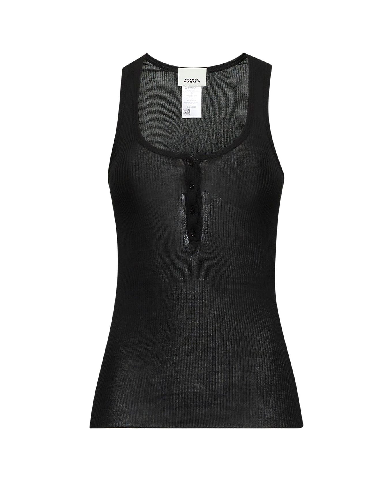 Marant Étoile Louisa Ribbed Tank Top - Black