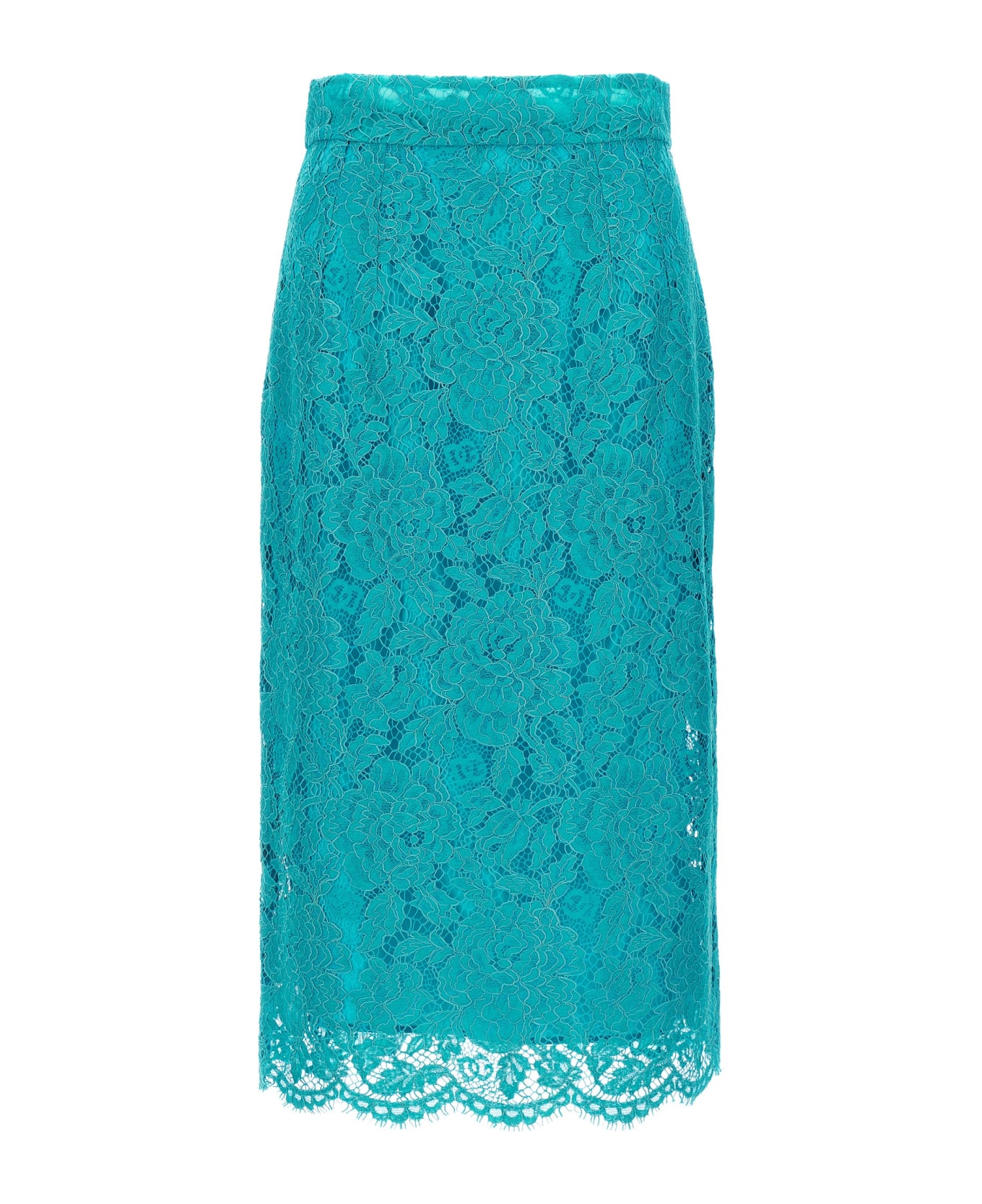 Dolce & Gabbana Lace Skirt - Light Blue