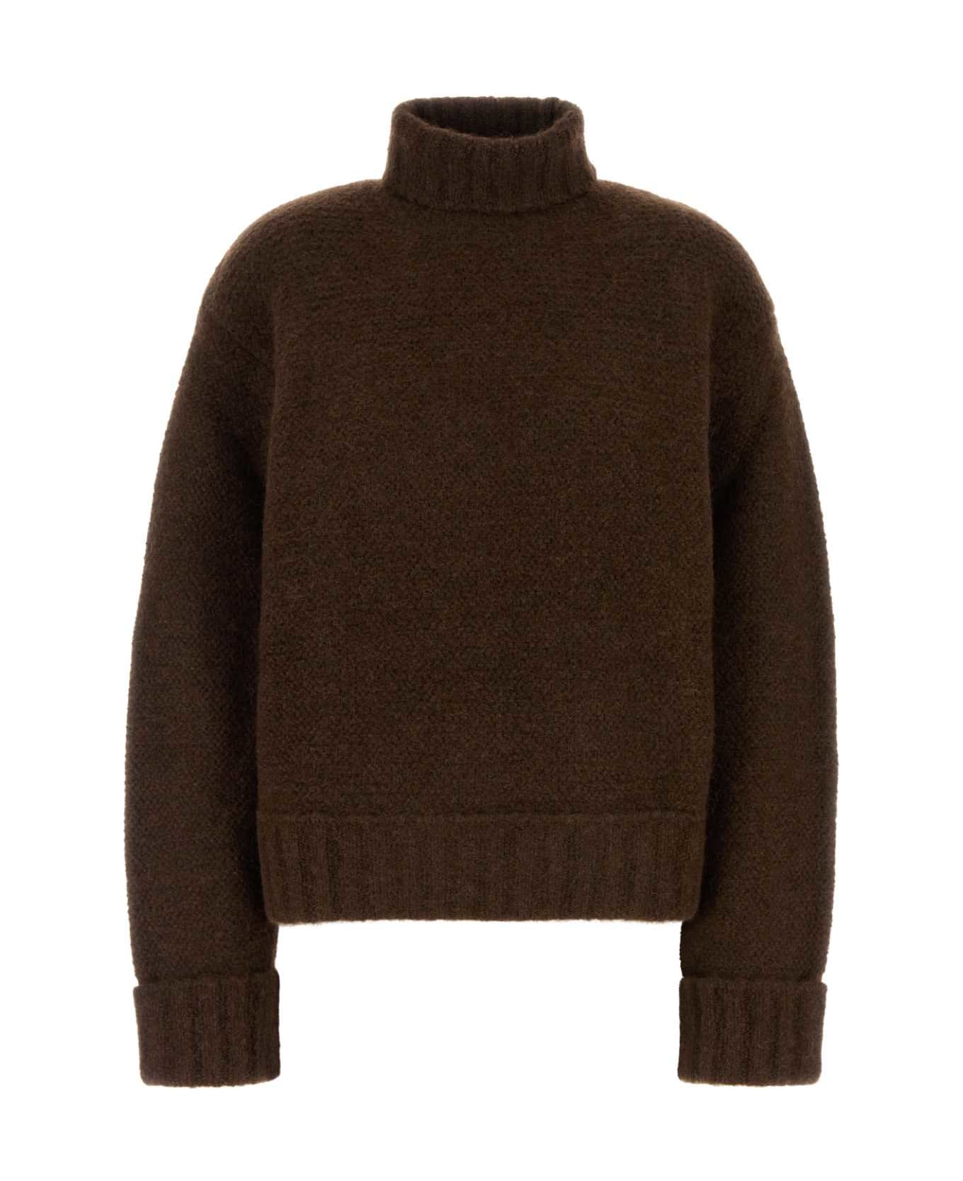Dsquared2 Brown Stretch Alpaca Blend Sweater - CHOCOLATE