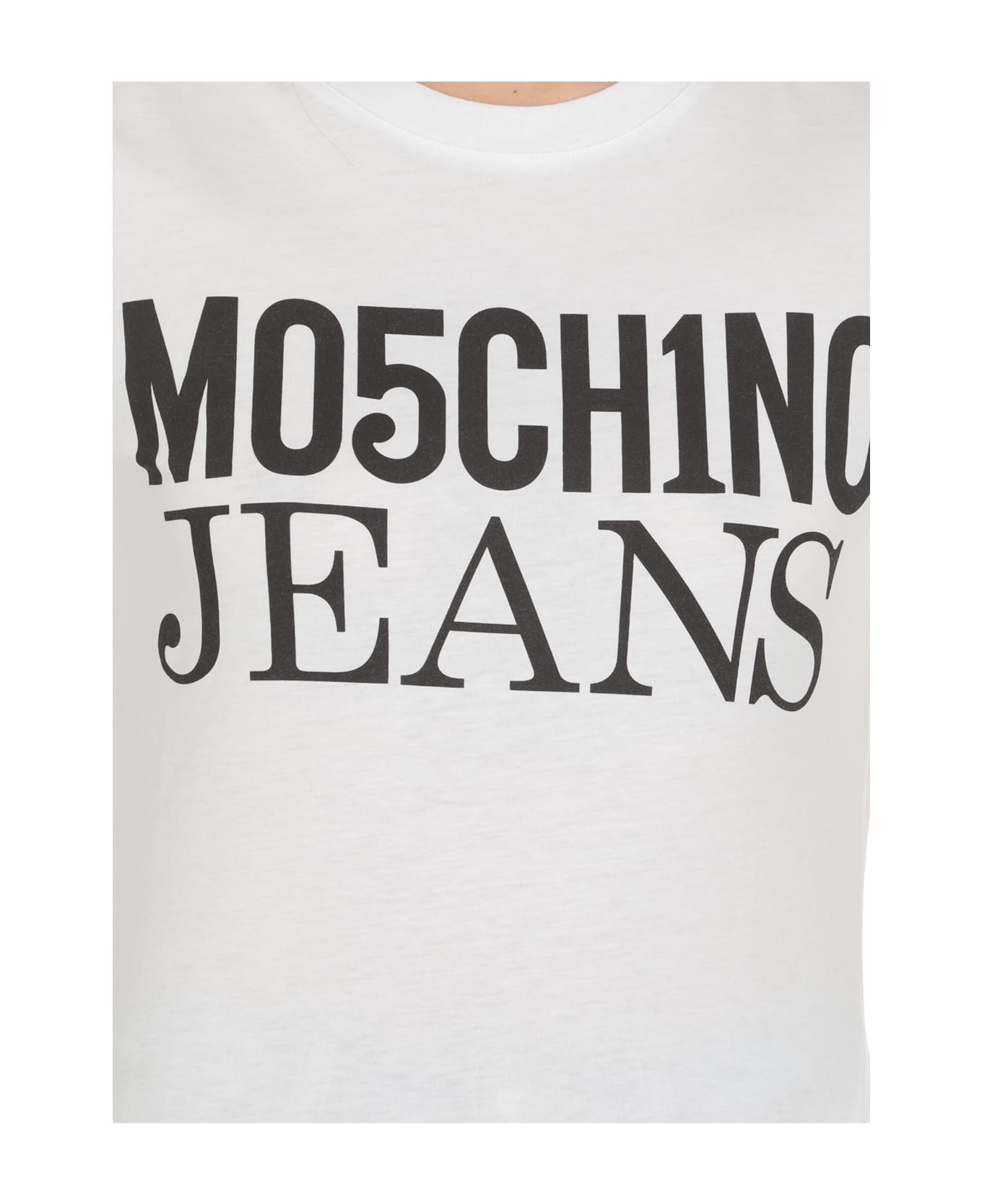 M05CH1N0 Jeans T-shirt With Logo - White