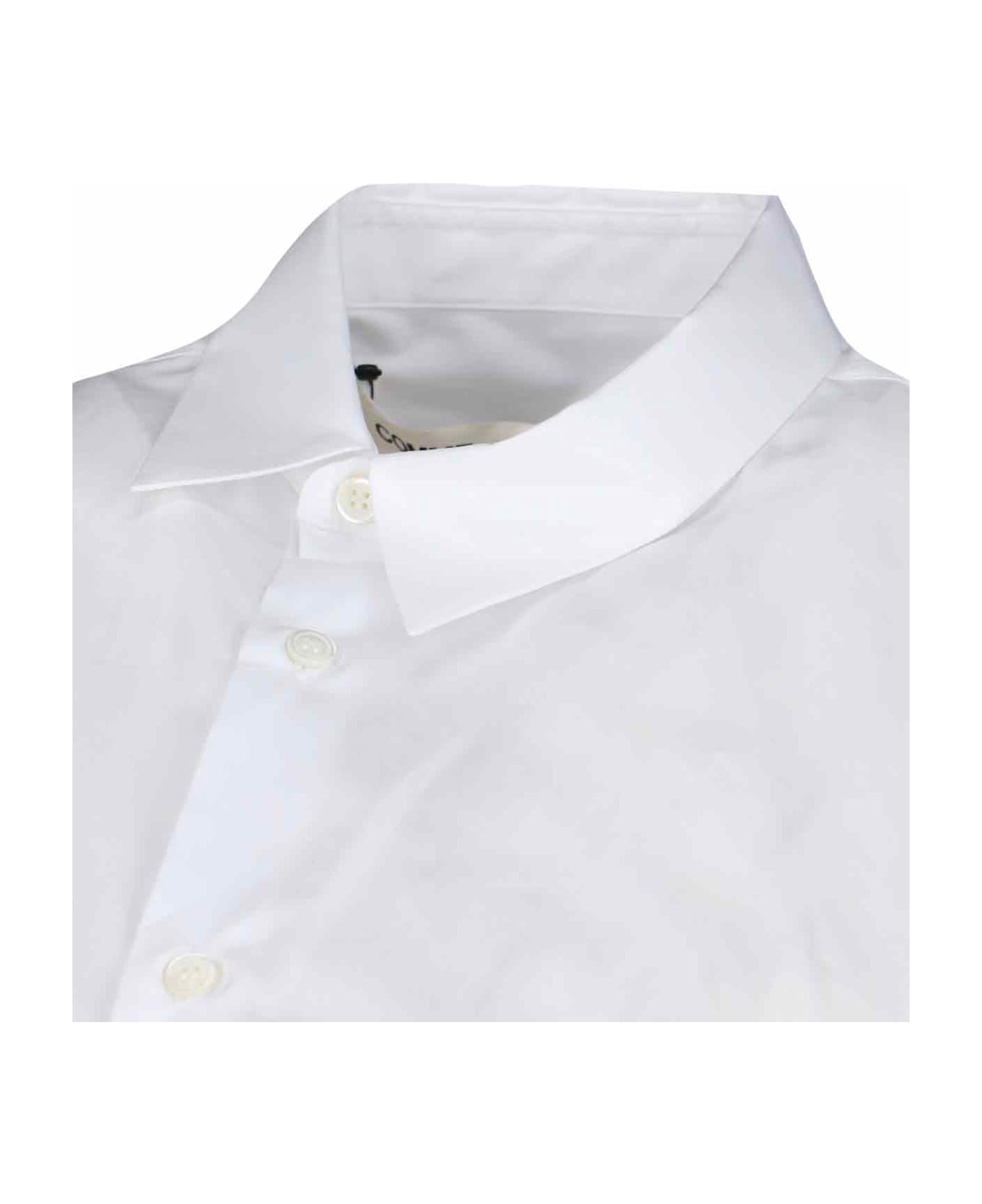 Comme des Garçons Asymmetric Long Shirt - White