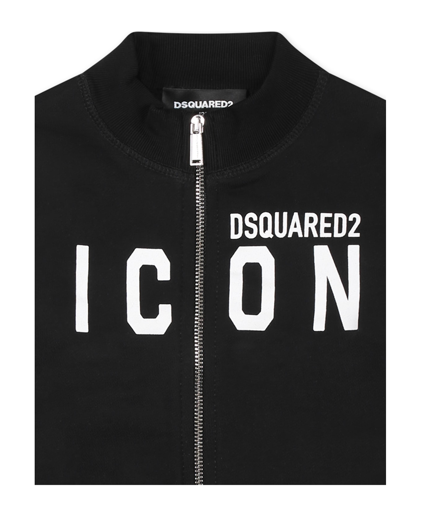 Dsquared2 Black Sweatshirt For Baby Boy With Logo - Black