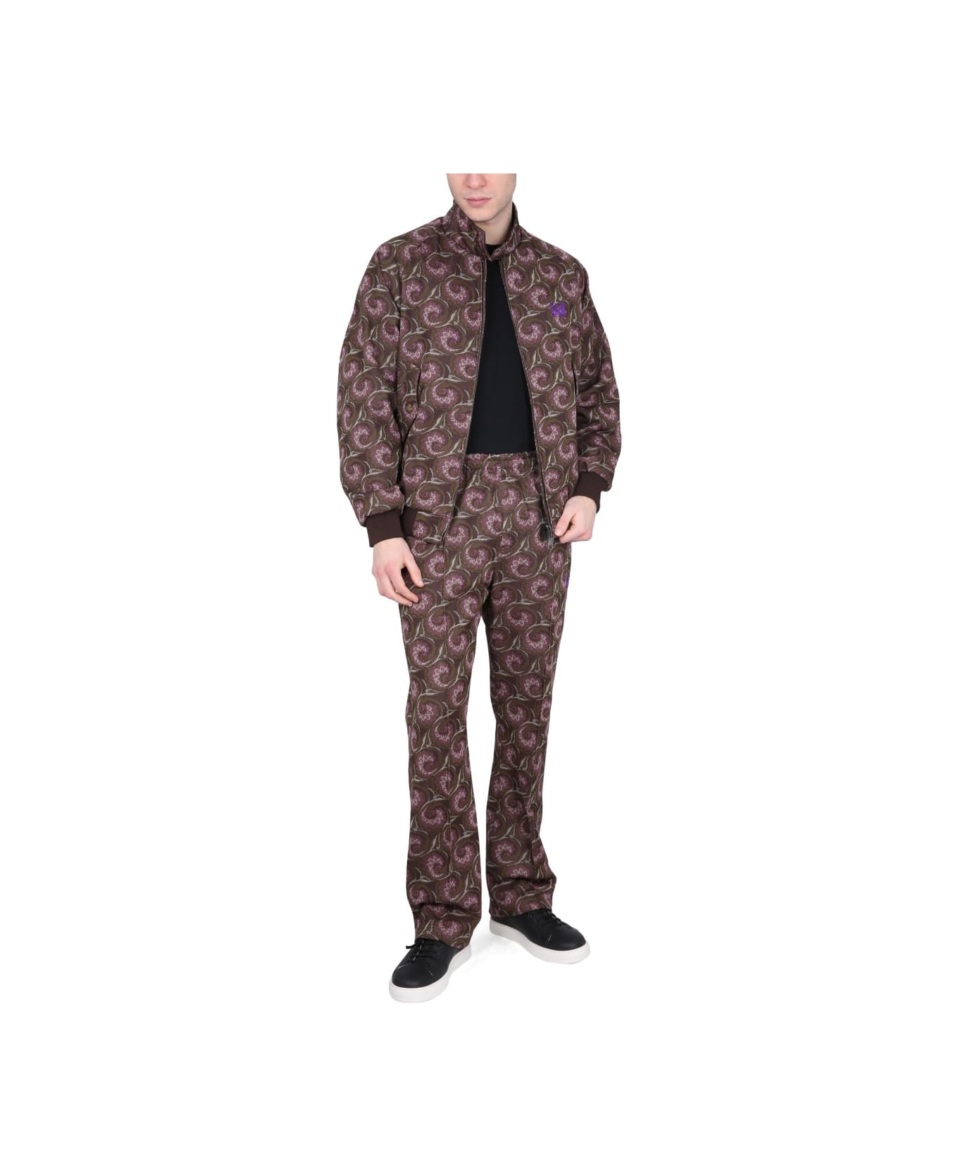 Needles Pants With Logo - BROWN