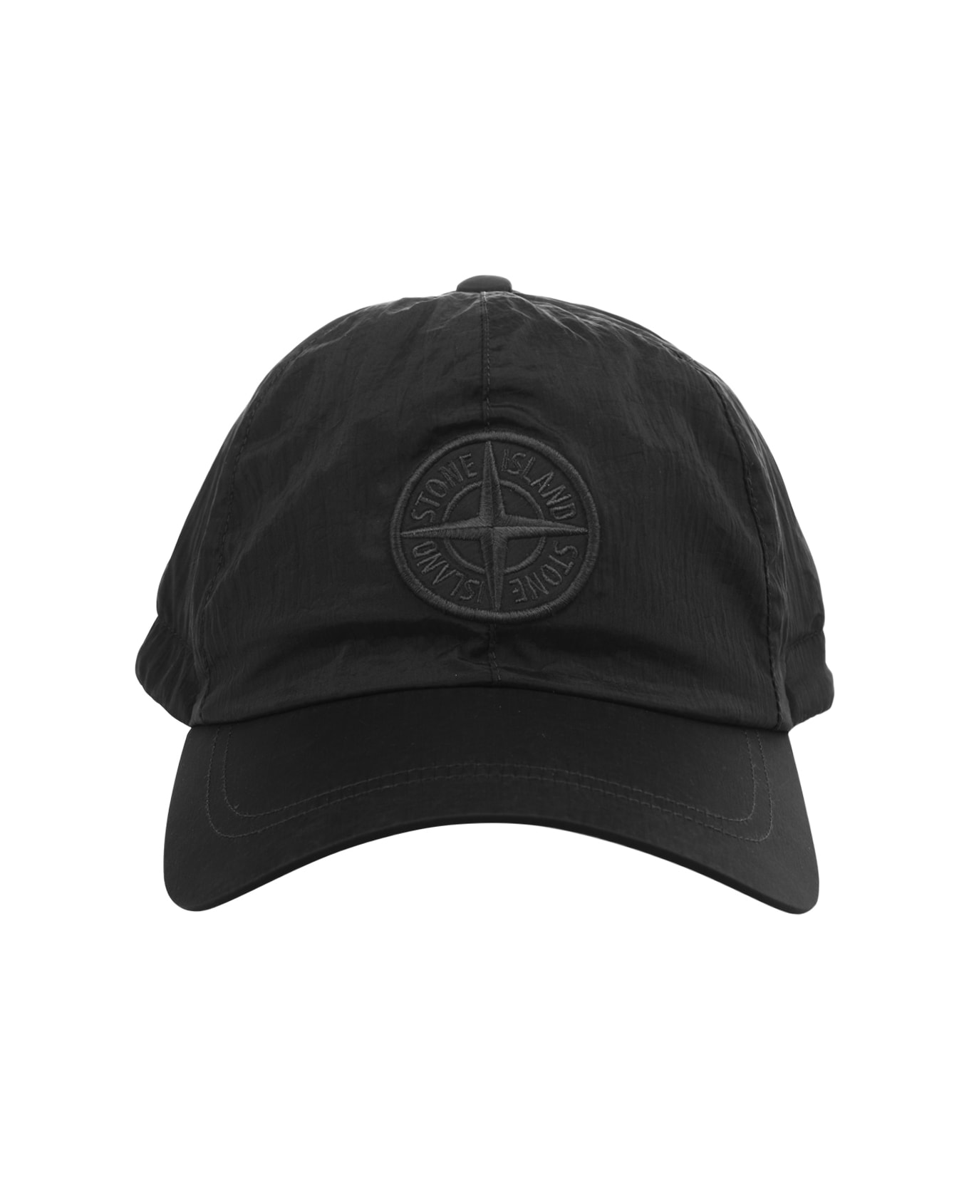Stone Island Nylon Metal Baseball Cap In Black Econyl - Black