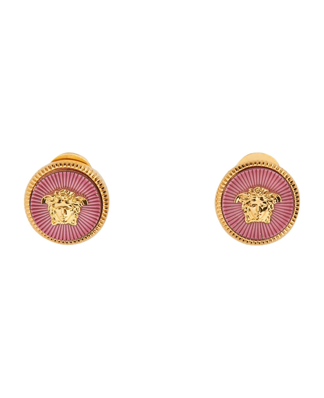 Versace Biggie Jellyfish Button Earrings - FUCSIA