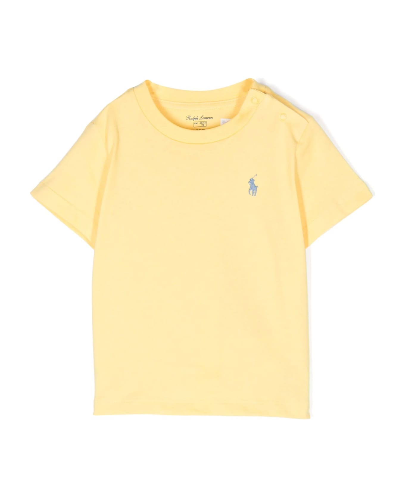 Ralph Lauren Yellow T-shirt With Blue Pony - Yellow