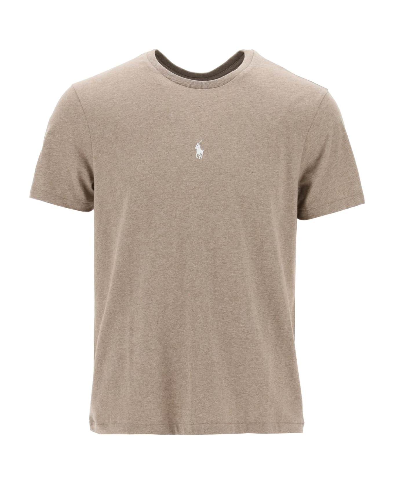 Polo Ralph Lauren Custom Slim Fit Crew-neck T-shirt - DARK TAUPE HEATHER (Khaki)
