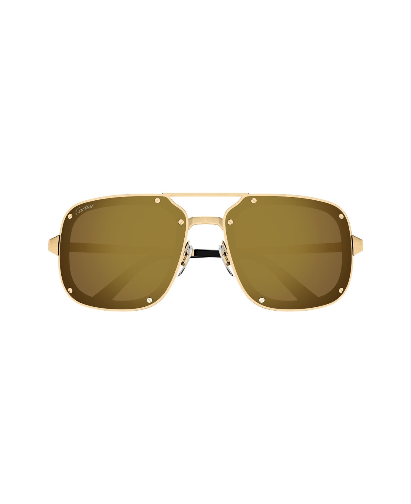 Cartier Eyewear Cartier Ct0194s Santos De Cartier 006 Gold Bronze Sunglasses - Oro