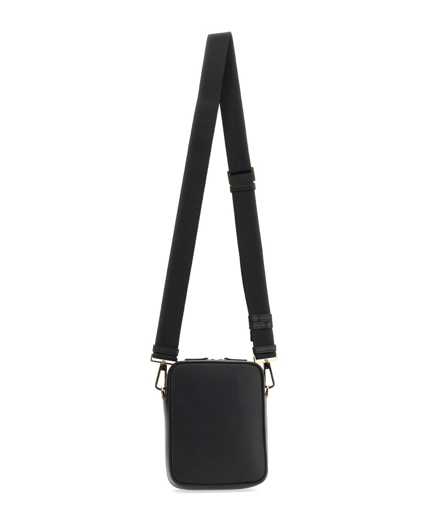 Versace La Medusa Mini Leather Shoulder Bag - Black