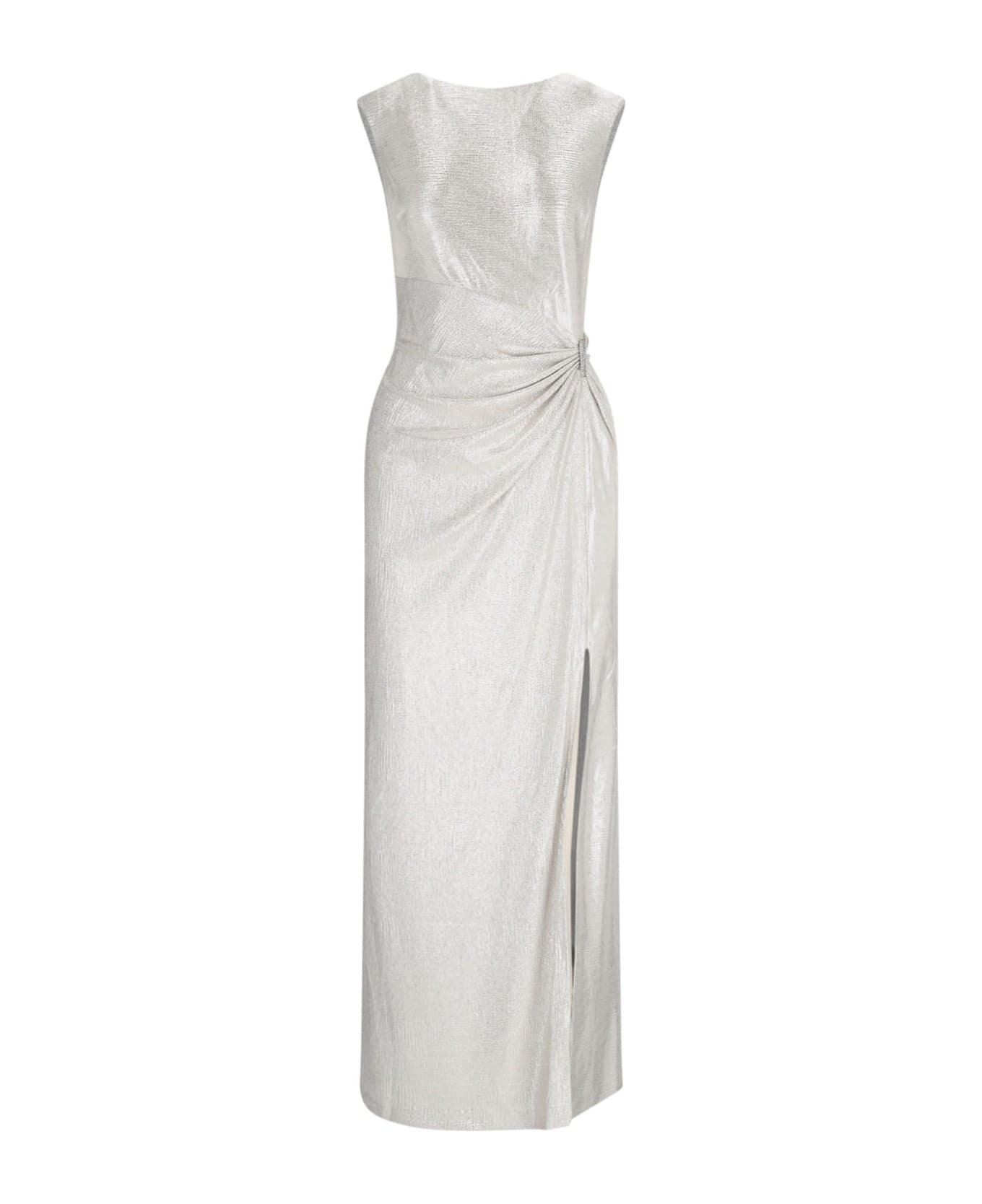 Polo Ralph Lauren Ilianne Sleeveless Evening Dress - Champagne Silver