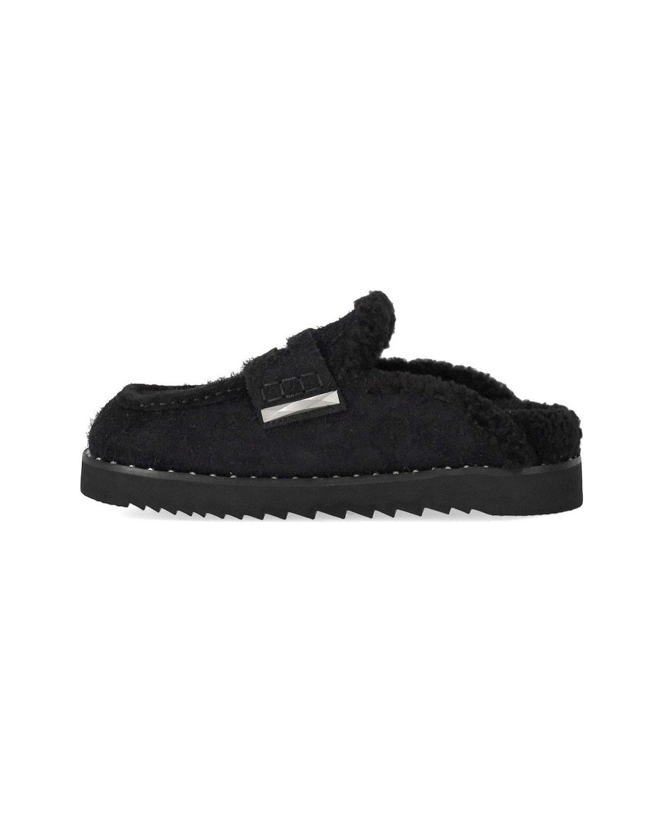 Ash Genda Textured Slippers - Black