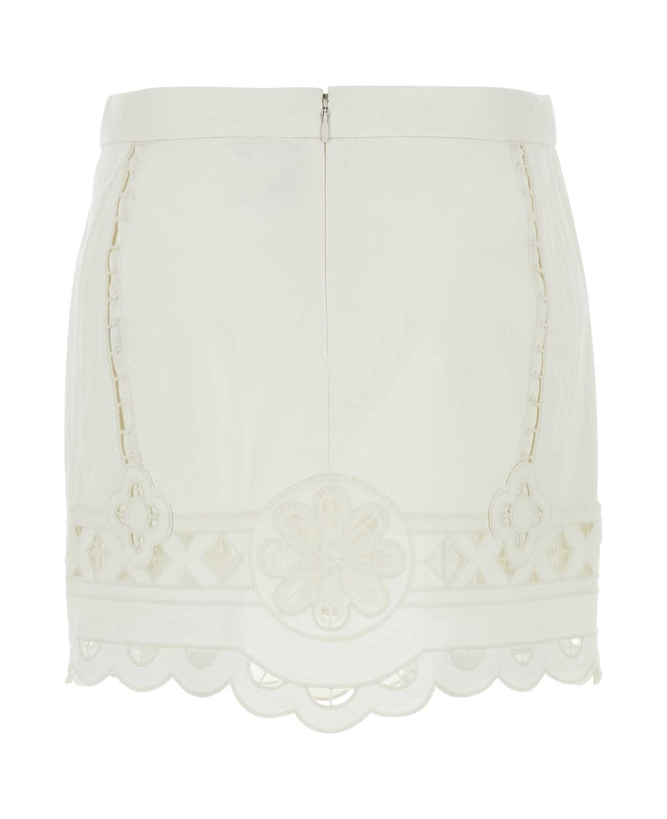 Isabel Marant White Cotton Palmira Mini Skirt - White