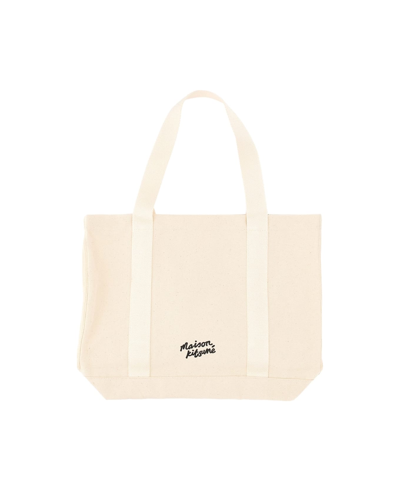 Maison Kitsuné Fox Head Print Bag - WHITE
