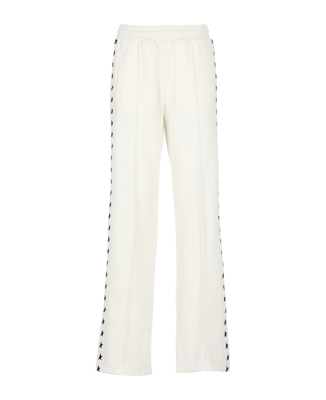 Golden Goose Pants With Logo - Ivory