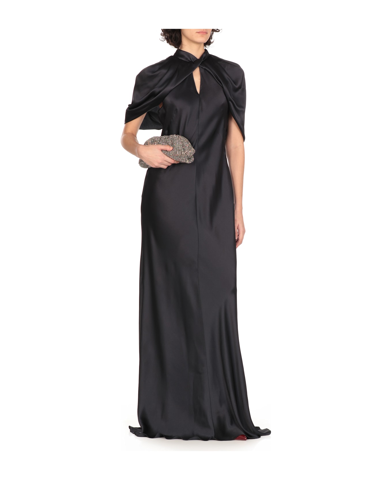 Alberta Ferretti Long Satin Dress - Blue