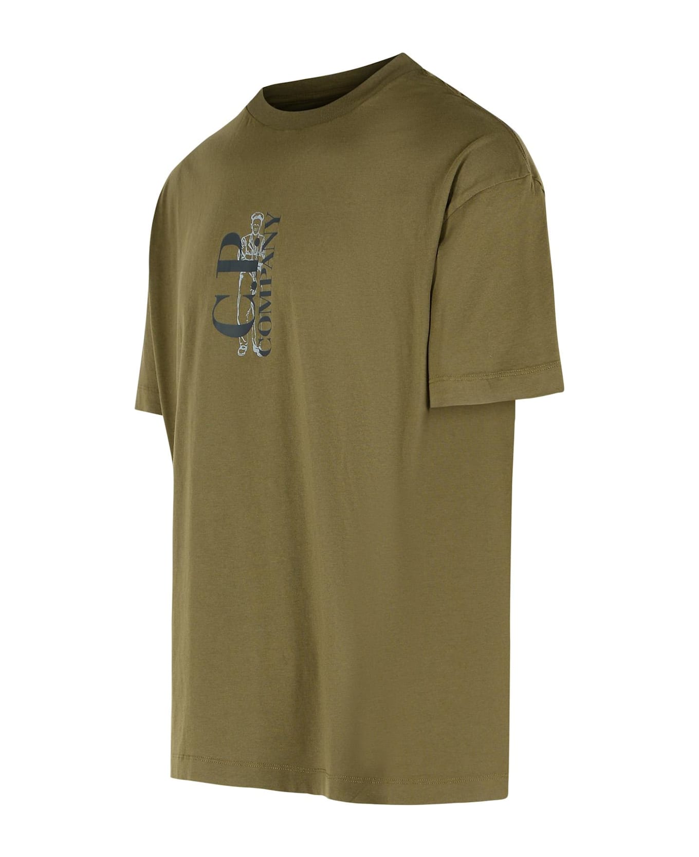 C.P. Company Green Cotton T-shirt - Green
