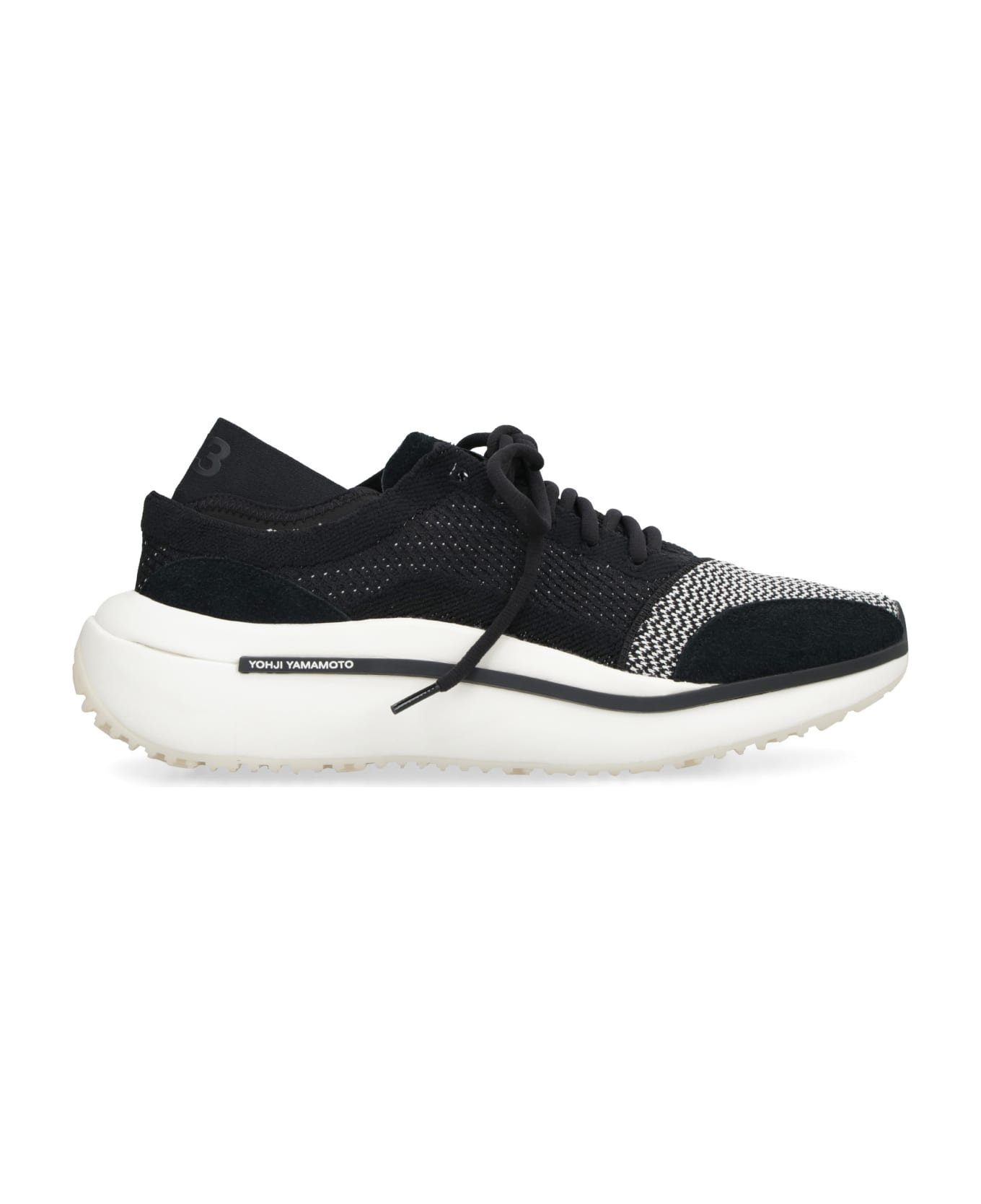 Y-3 Qisan Knit Fabric Low-top Sneakers - black