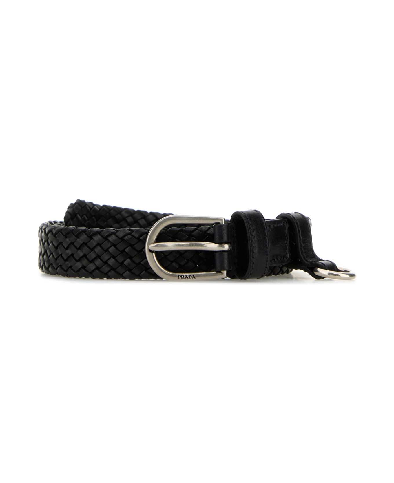 Prada Black Leather Belt - NERO