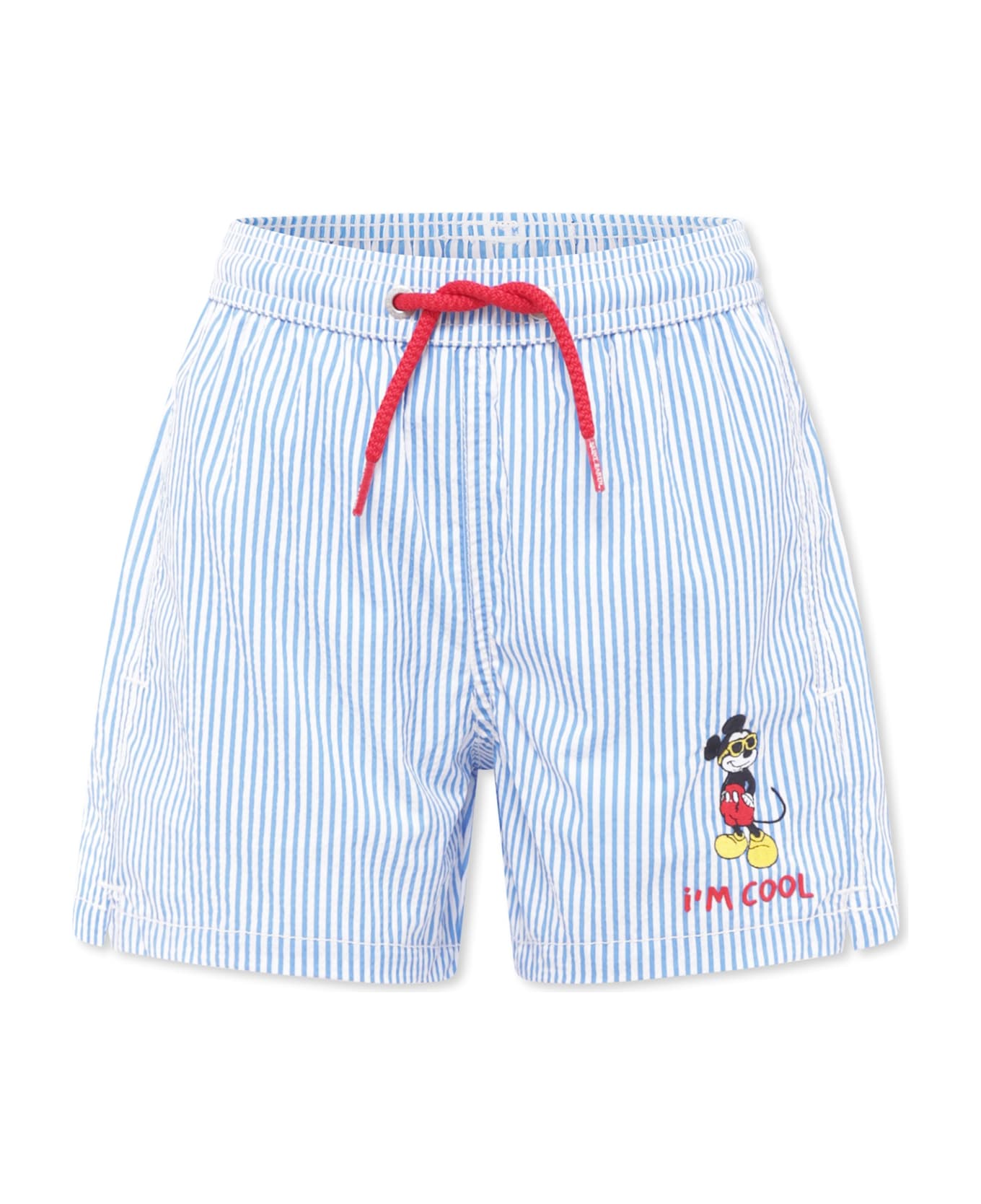 MC2 Saint Barth Light Blue Swim Shorts For Boy With Mickey Mouse - Light Blue