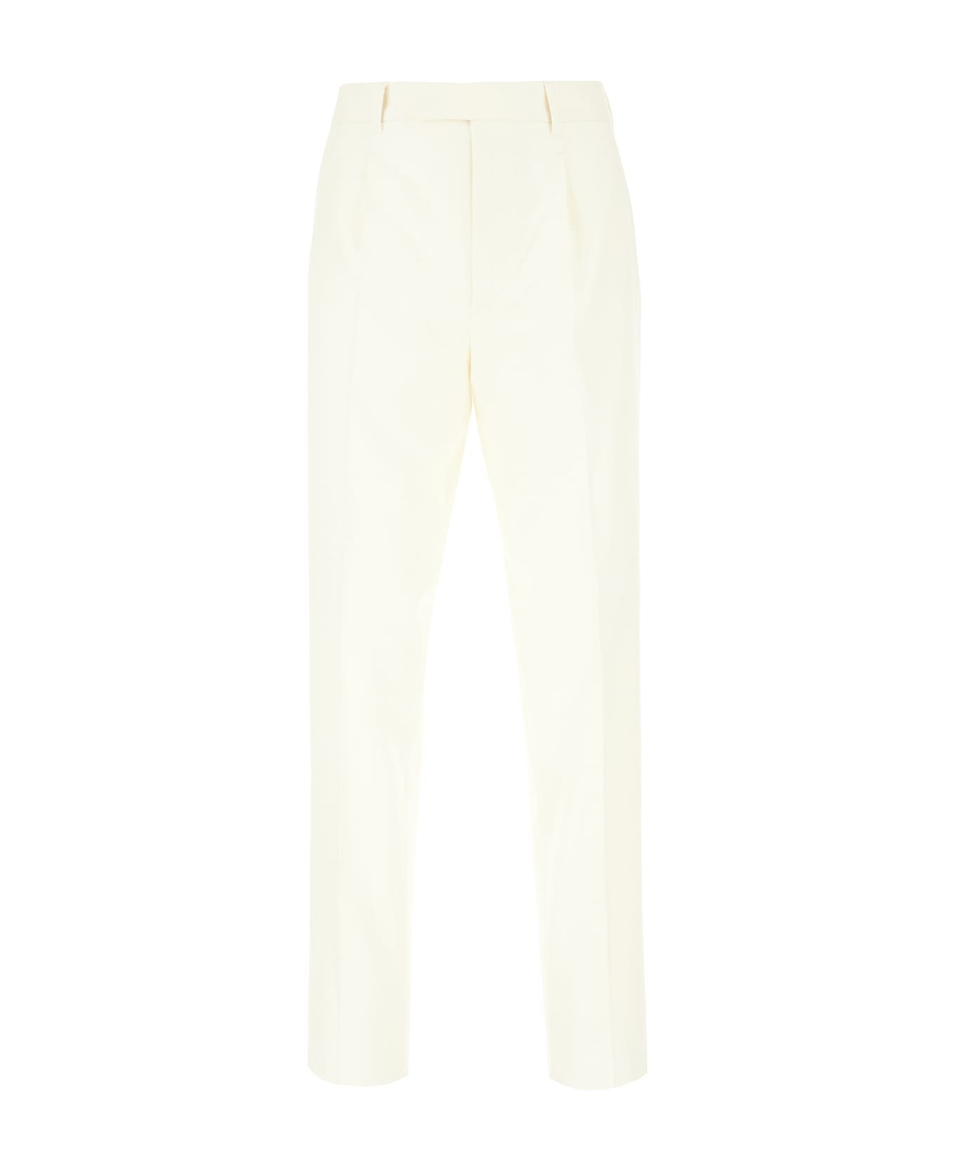 Zegna Cream Wool Pants - Bianco