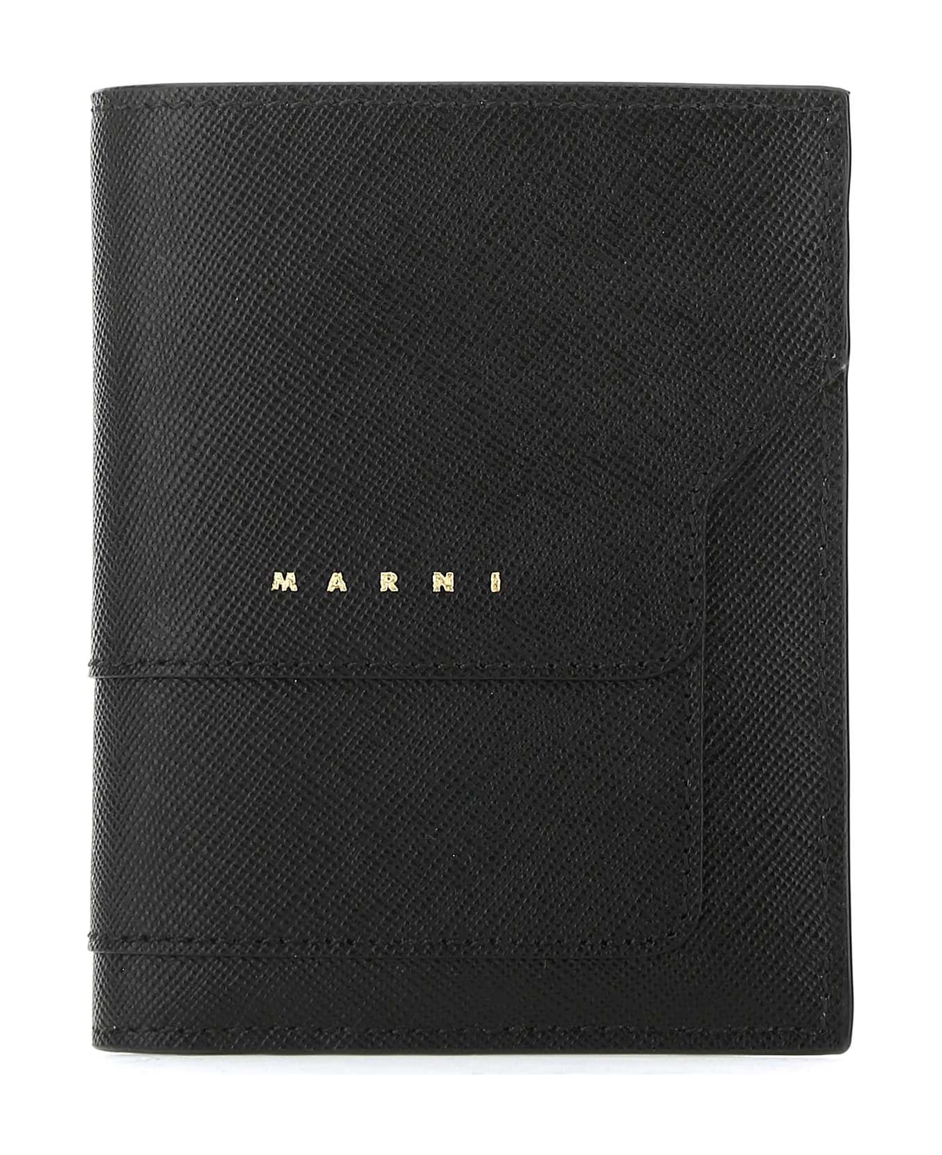 Marni Black Leather Wallet - Z360N 財布