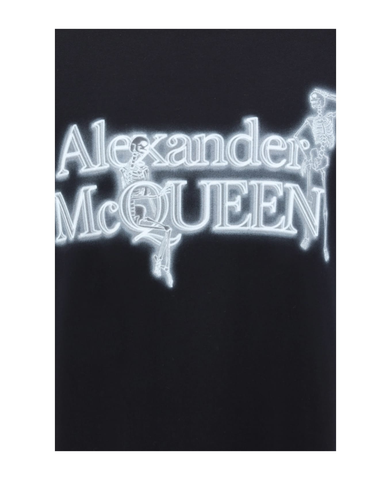 Alexander McQueen Skull Lettering T-shirt - Black