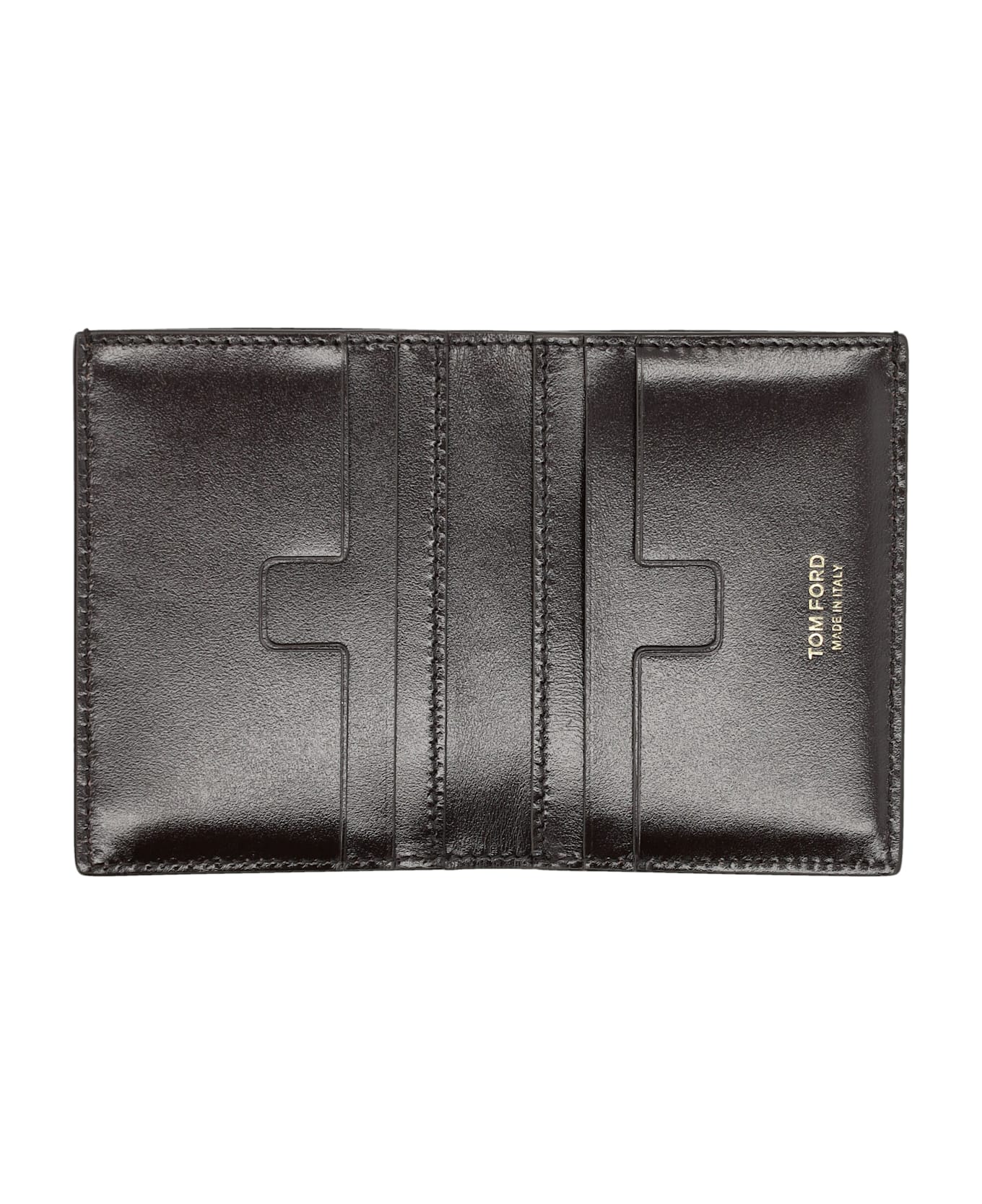 Tom Ford Small Snake Embossed Leather Folding Cardholder - BROWN