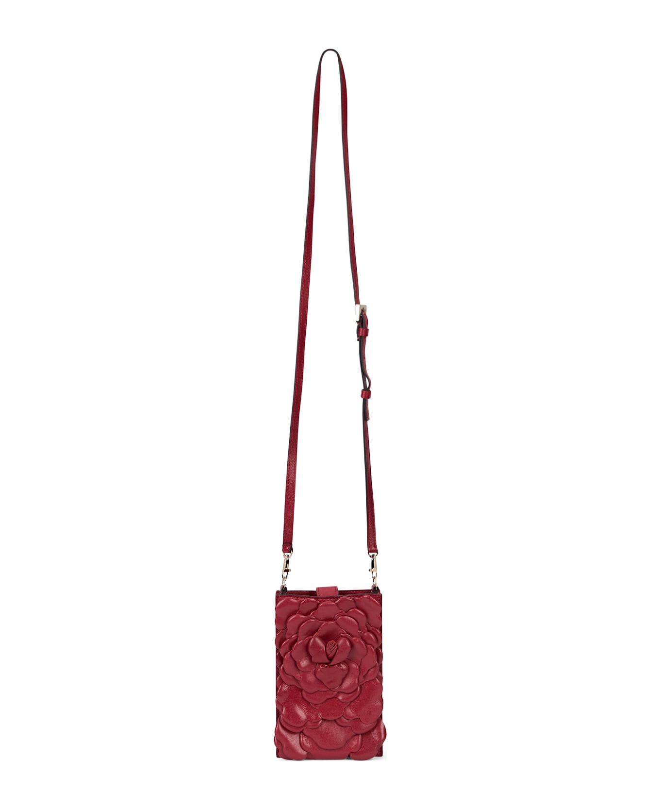 Valentino Garavani Elegant And Modern Red Shoulder Bag - Burgundy