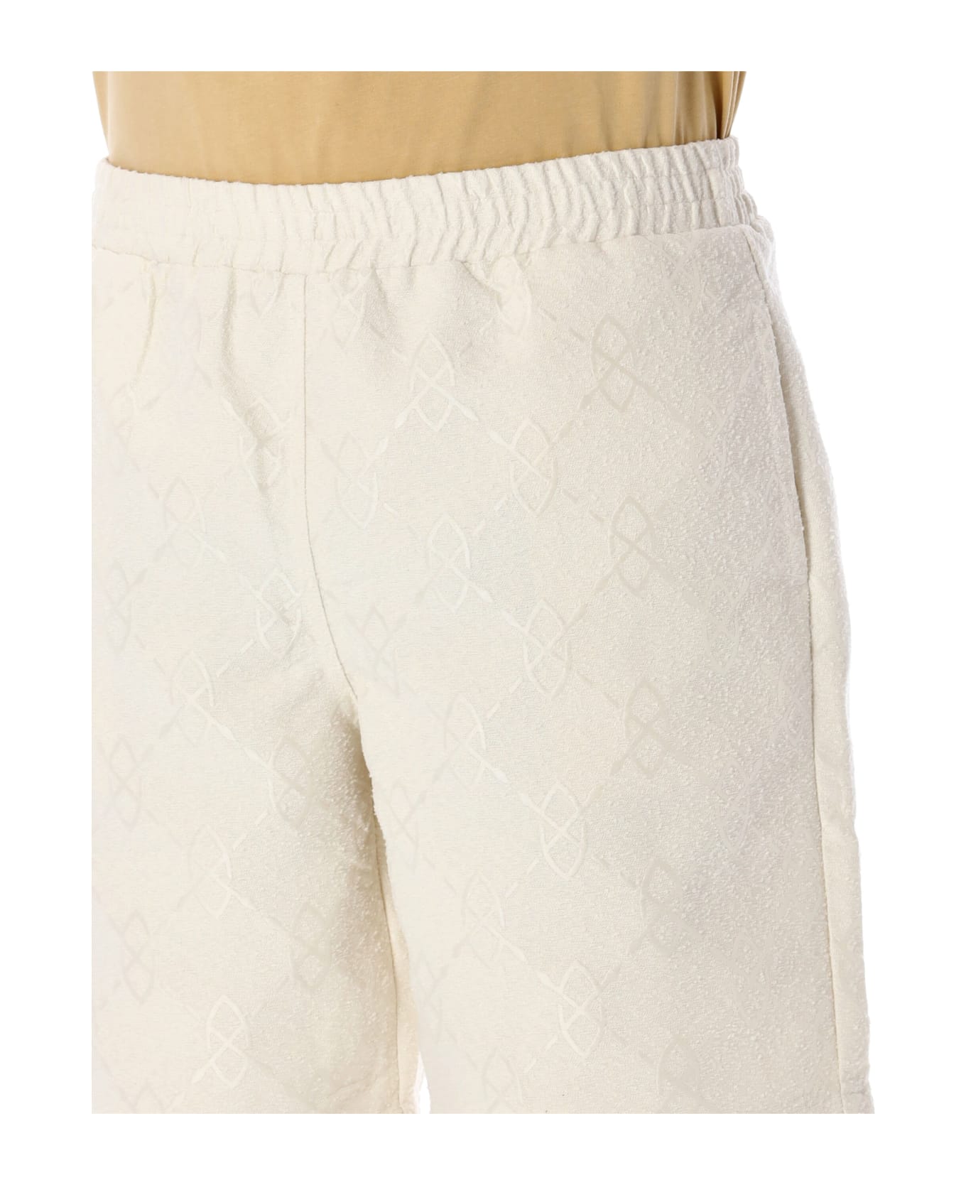 Daily Paper Shakir Shield Boucle Short - OFF WHITE