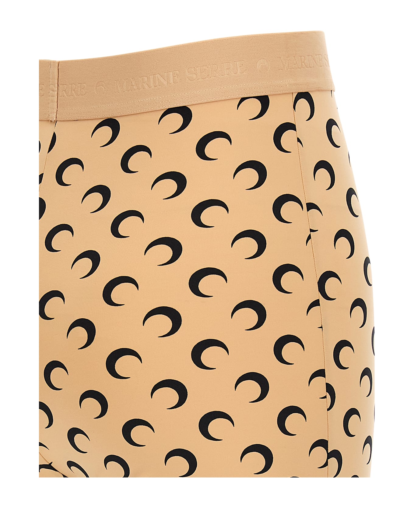Marine Serre 
recycled Moon
 Biker Shorts - Beige